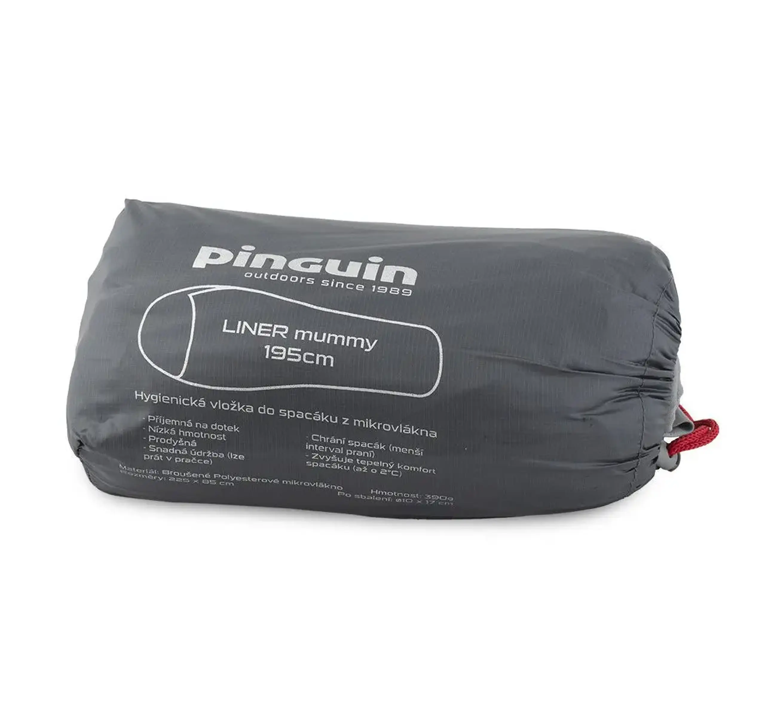 Вкладыш в спальник Pinguin Liner Mummy 185 grey