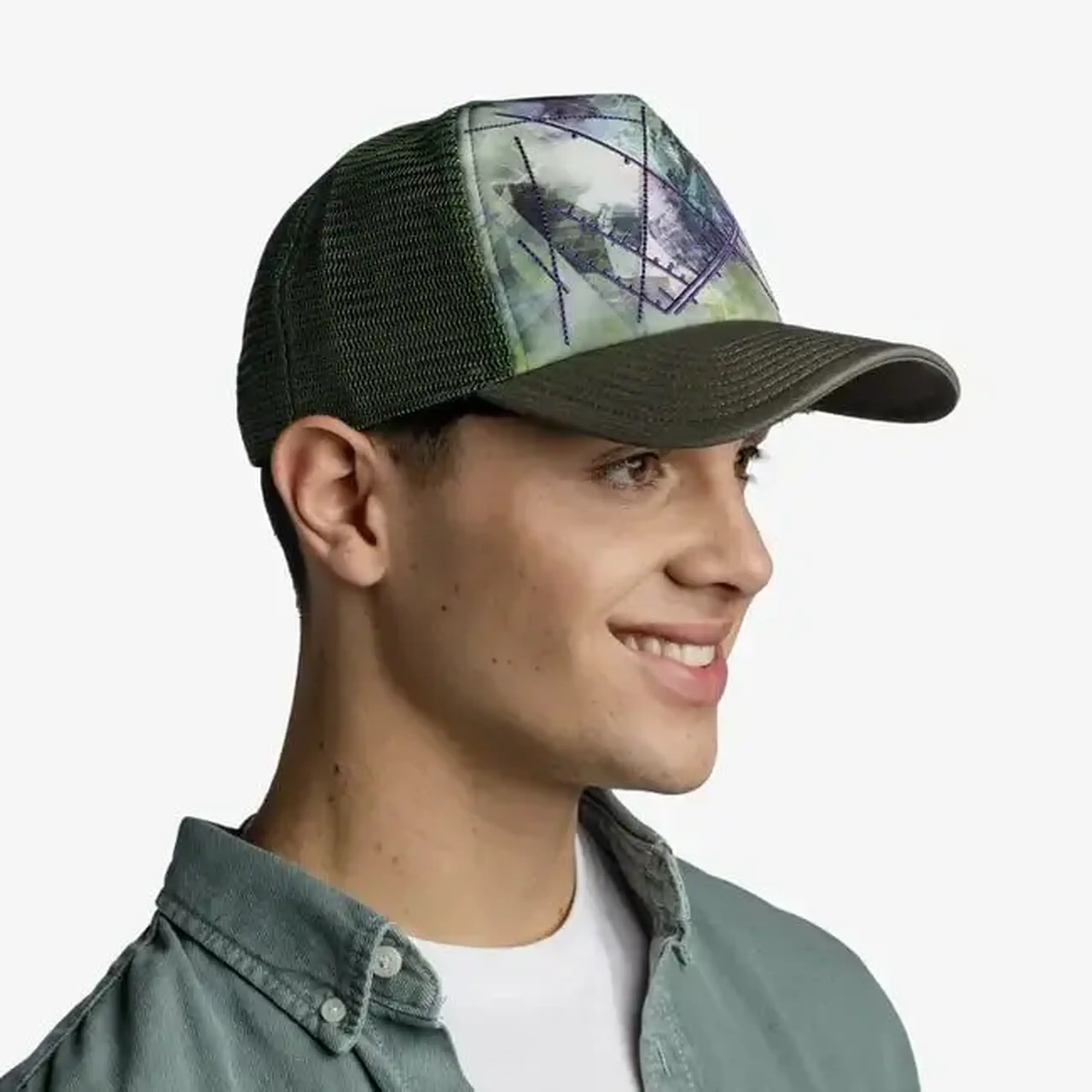 Chipiu Buff Trucker Cap Campast Green