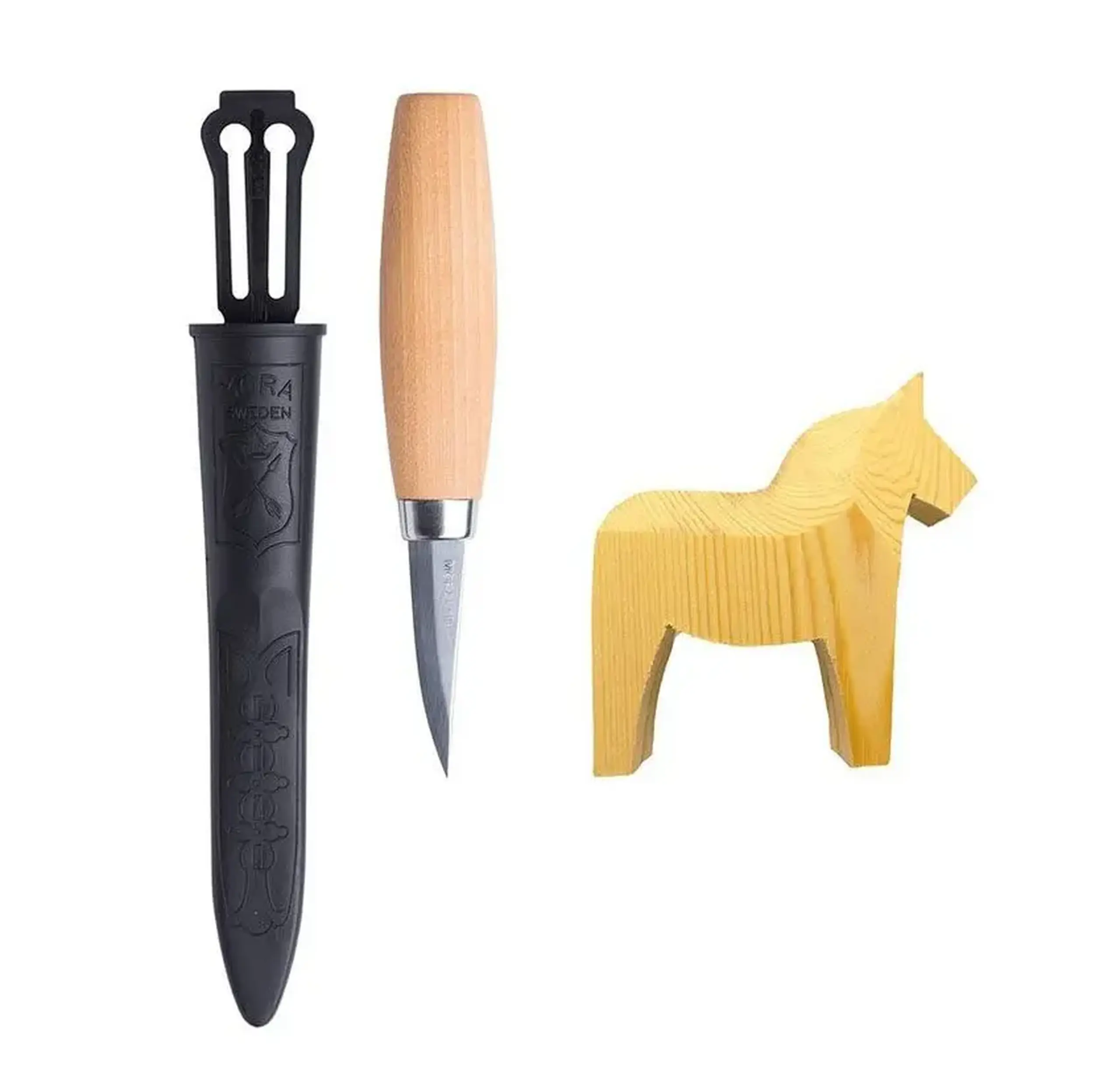 Set de sculptat în lemn Mora Woodcarving Kit Dalahorse 120