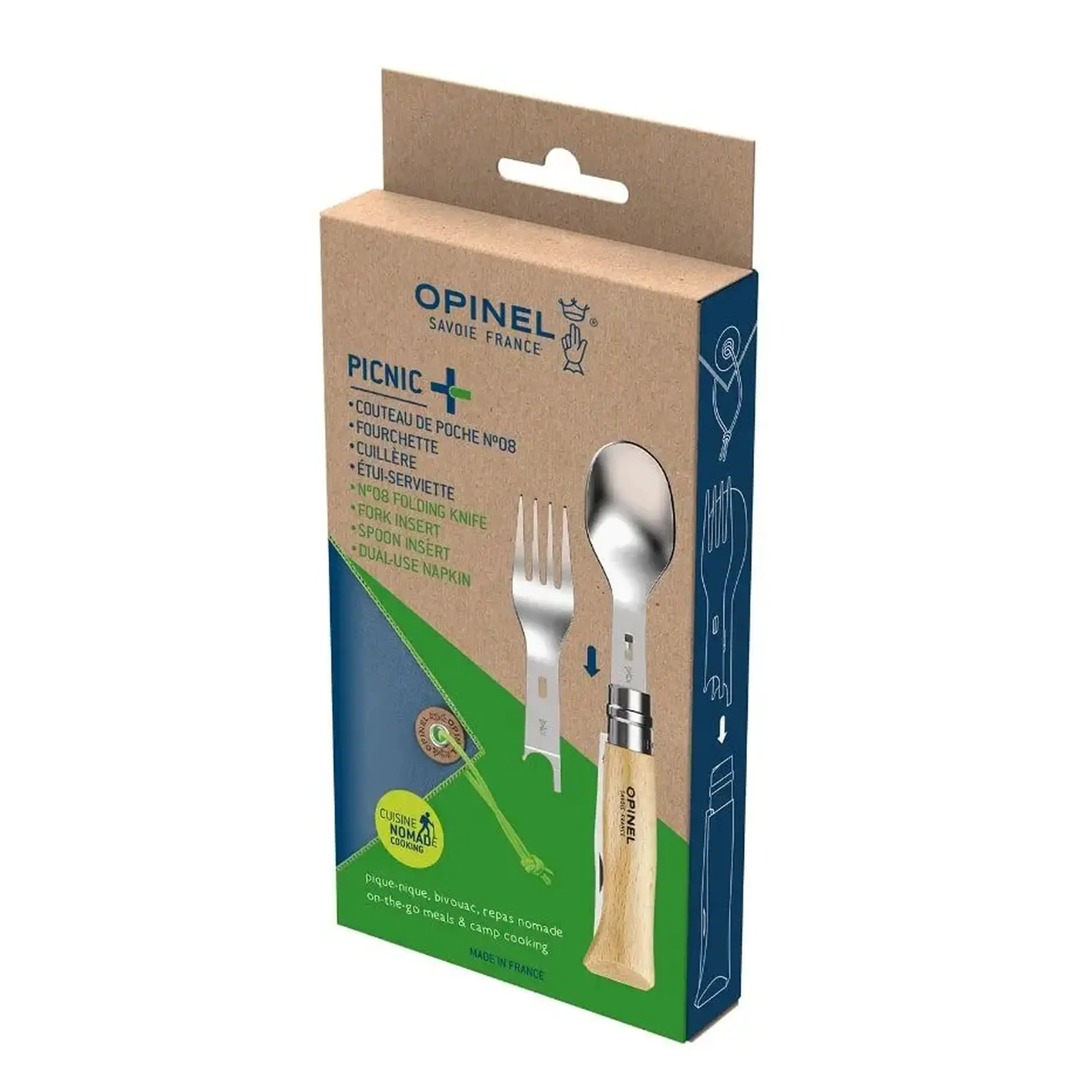 Set Opinel Picnic+ Cutlery Set №08 Folding Knife