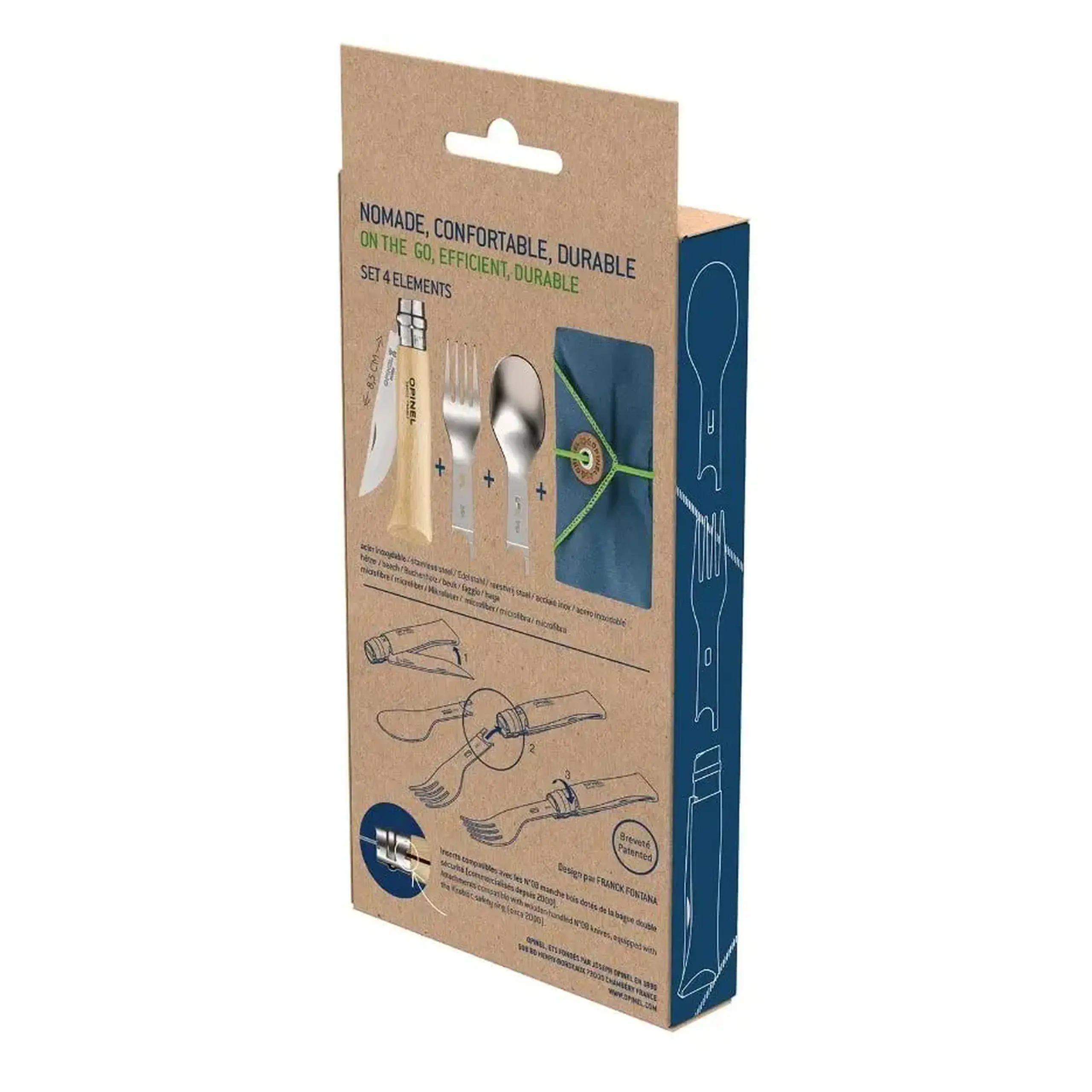 Set Opinel Picnic+ Cutlery Set №08 Folding Knife