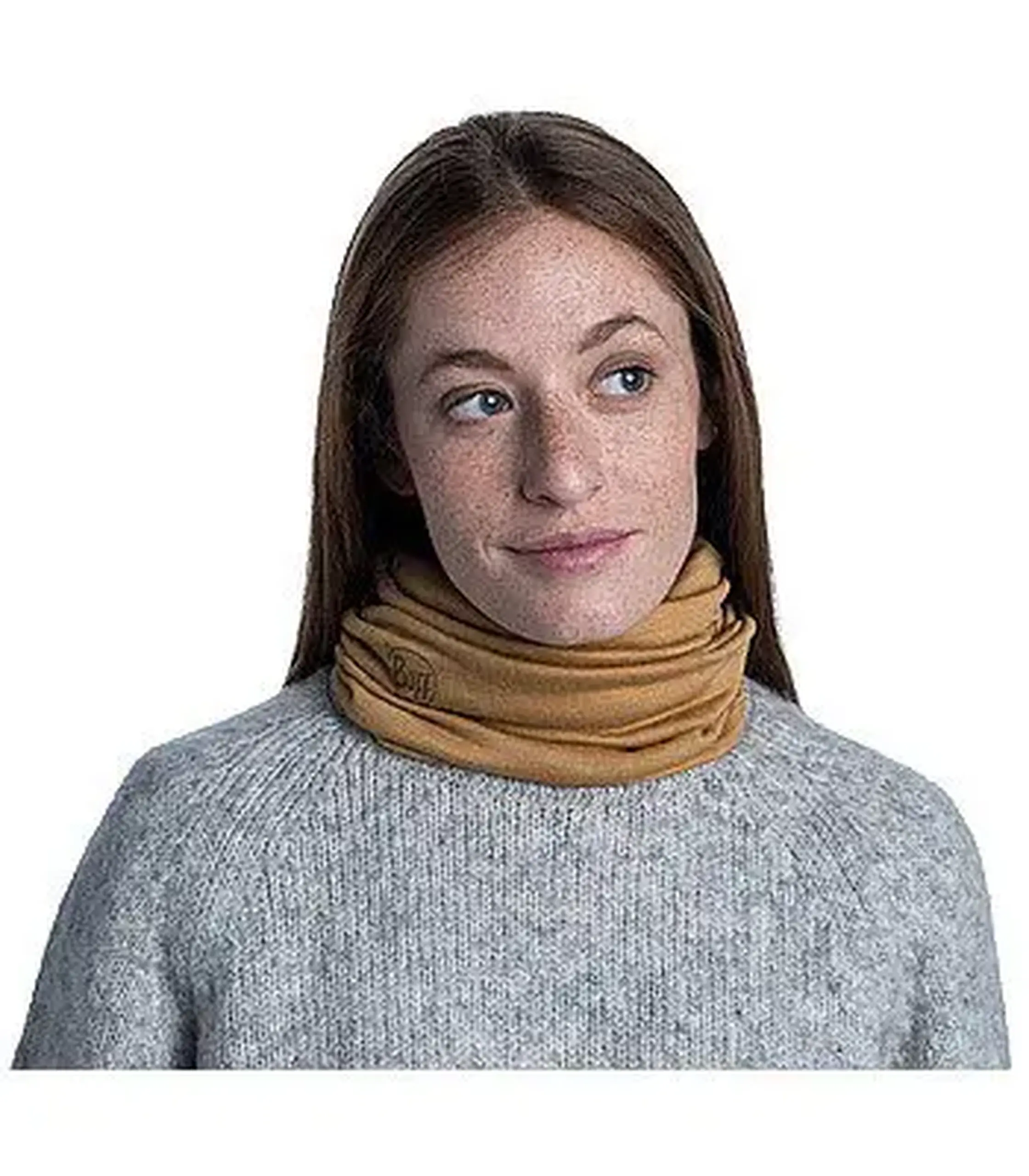 Buff ușor din lână merino Buff Solid Mustard