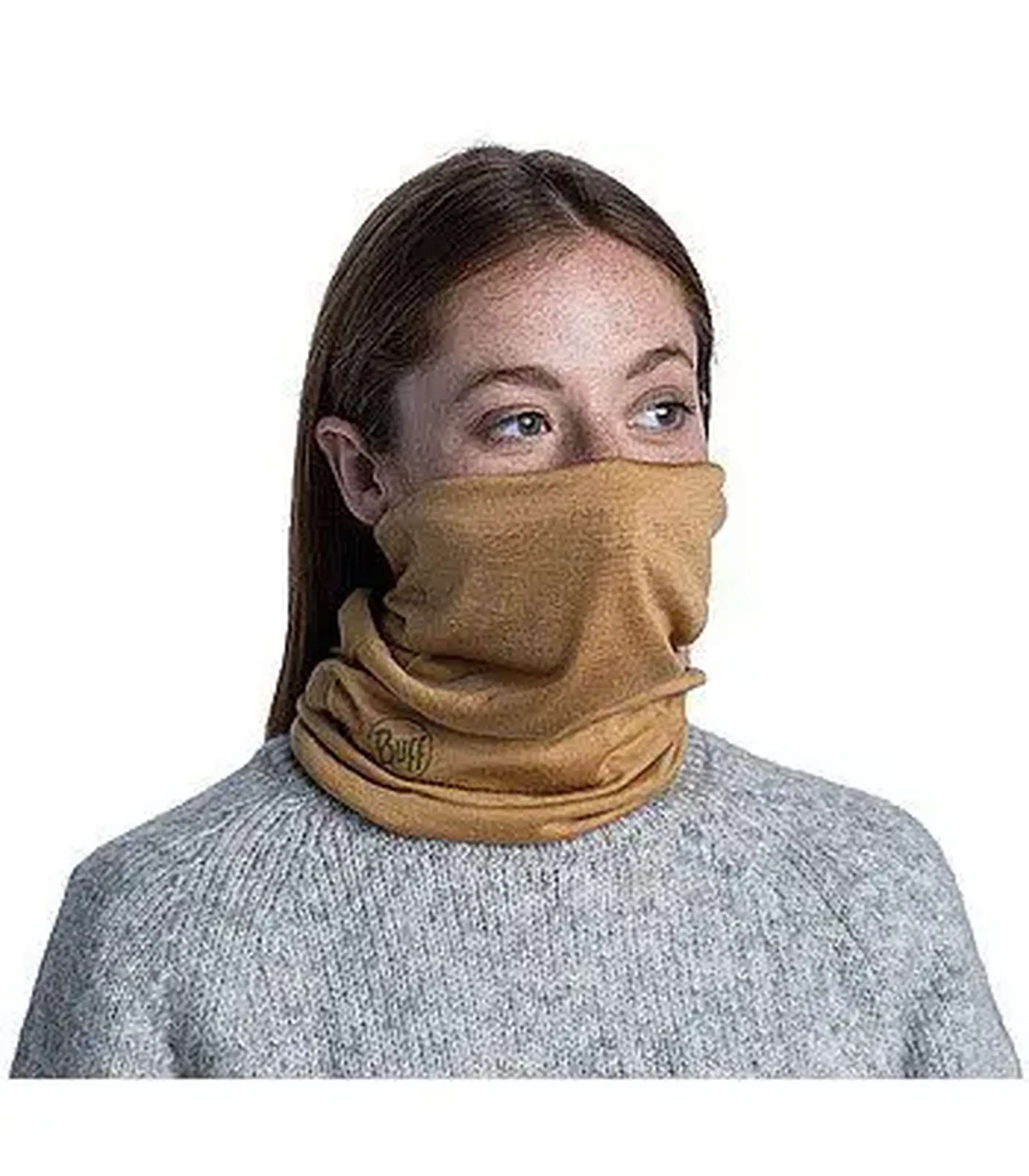 Buff ușor din lână merino Buff Solid Mustard