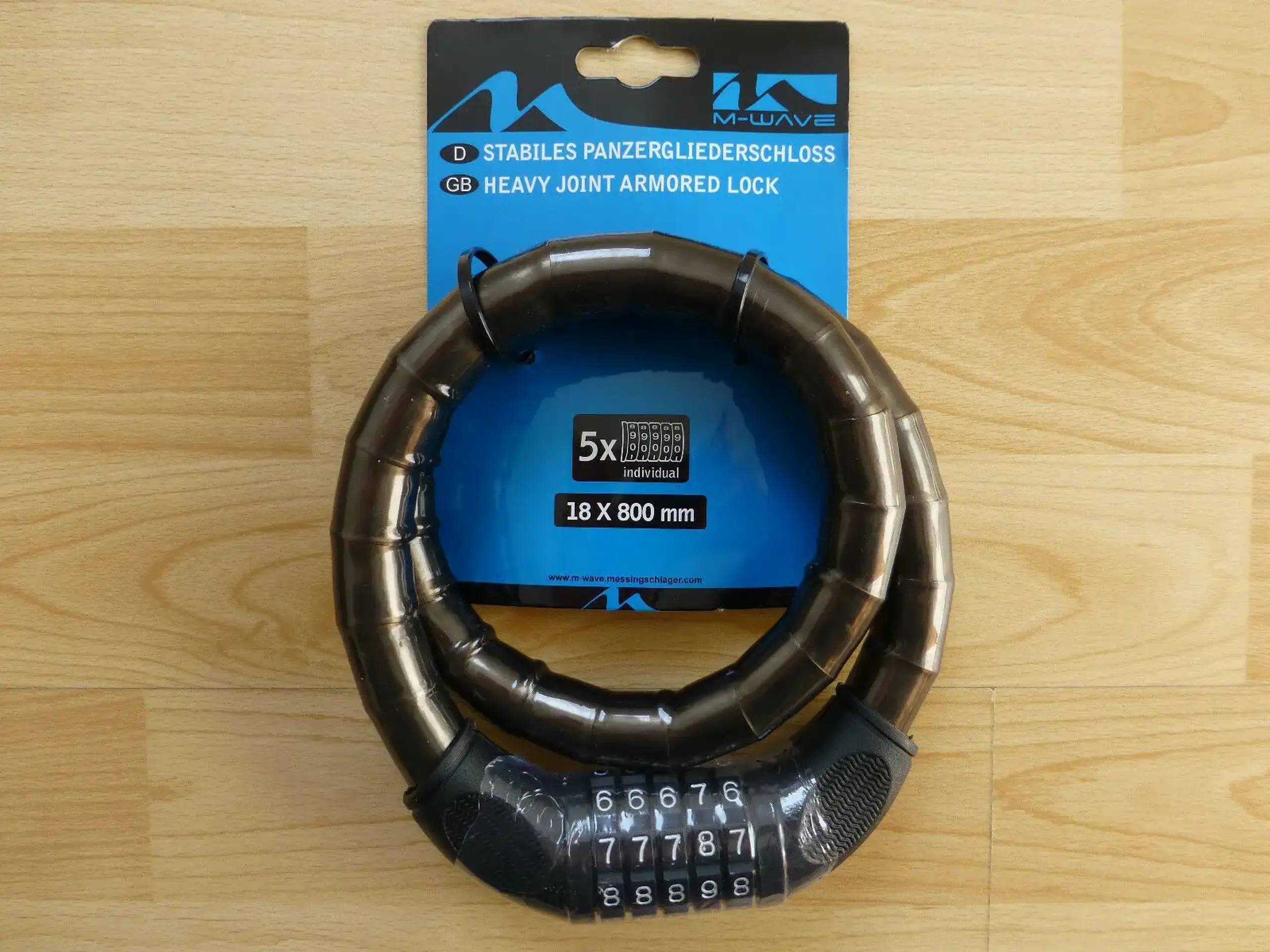 Lacăt bicicletă M-WAVE HD 18.8 joint armored lock