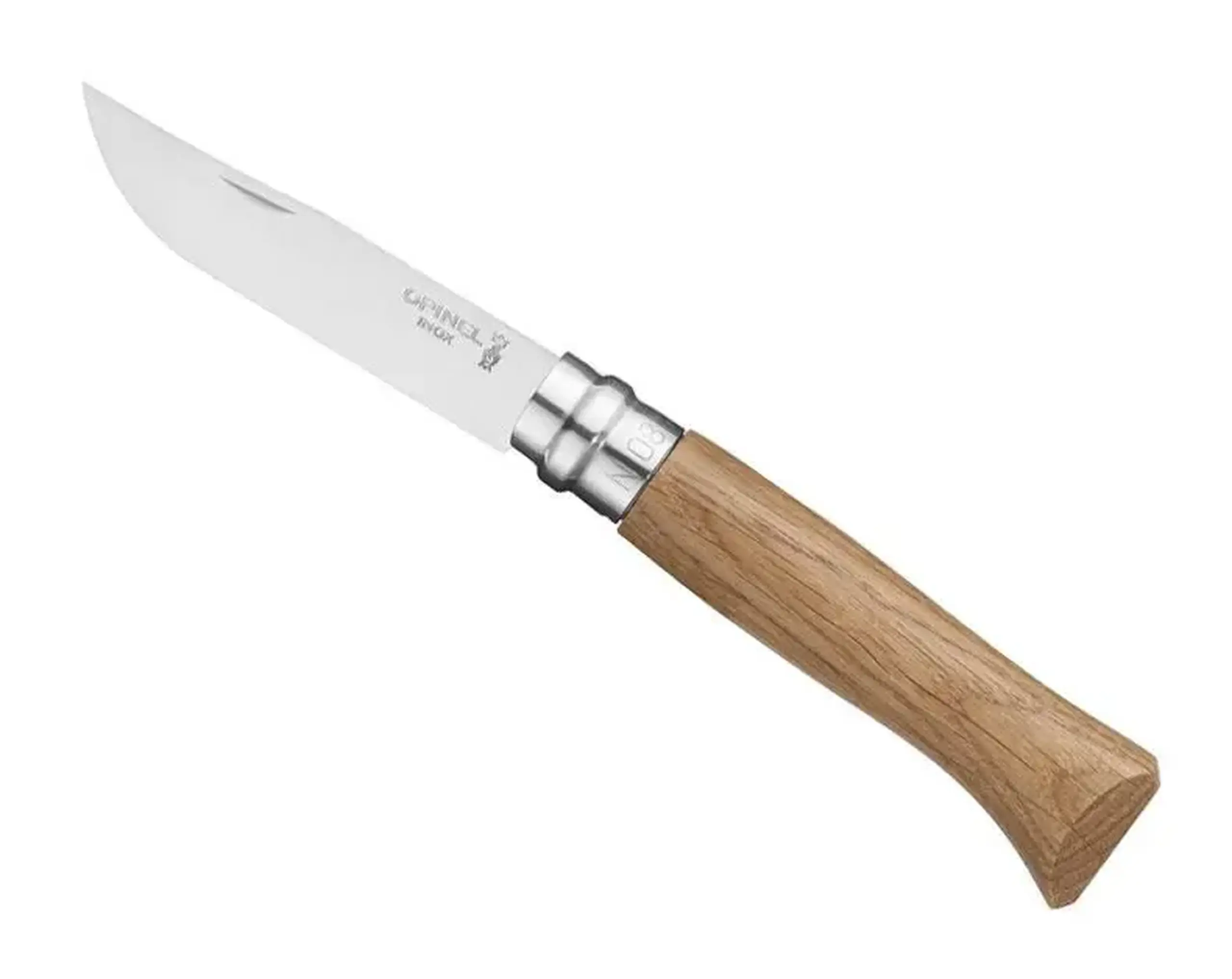 Cuţit Opinel Stainless Steel Oak handle №8