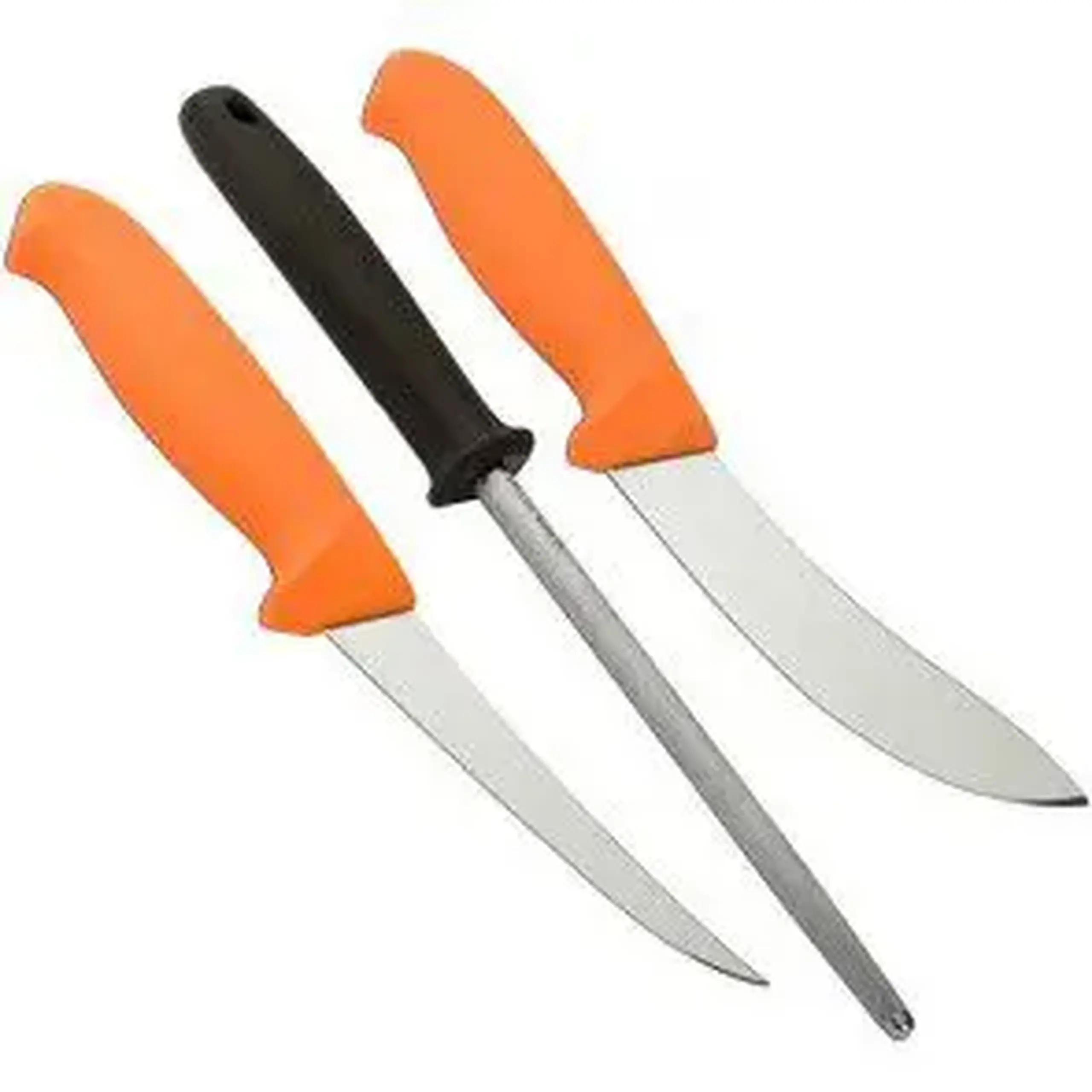 Set cuțite Mora Hunting 2 + Musat ORANGE