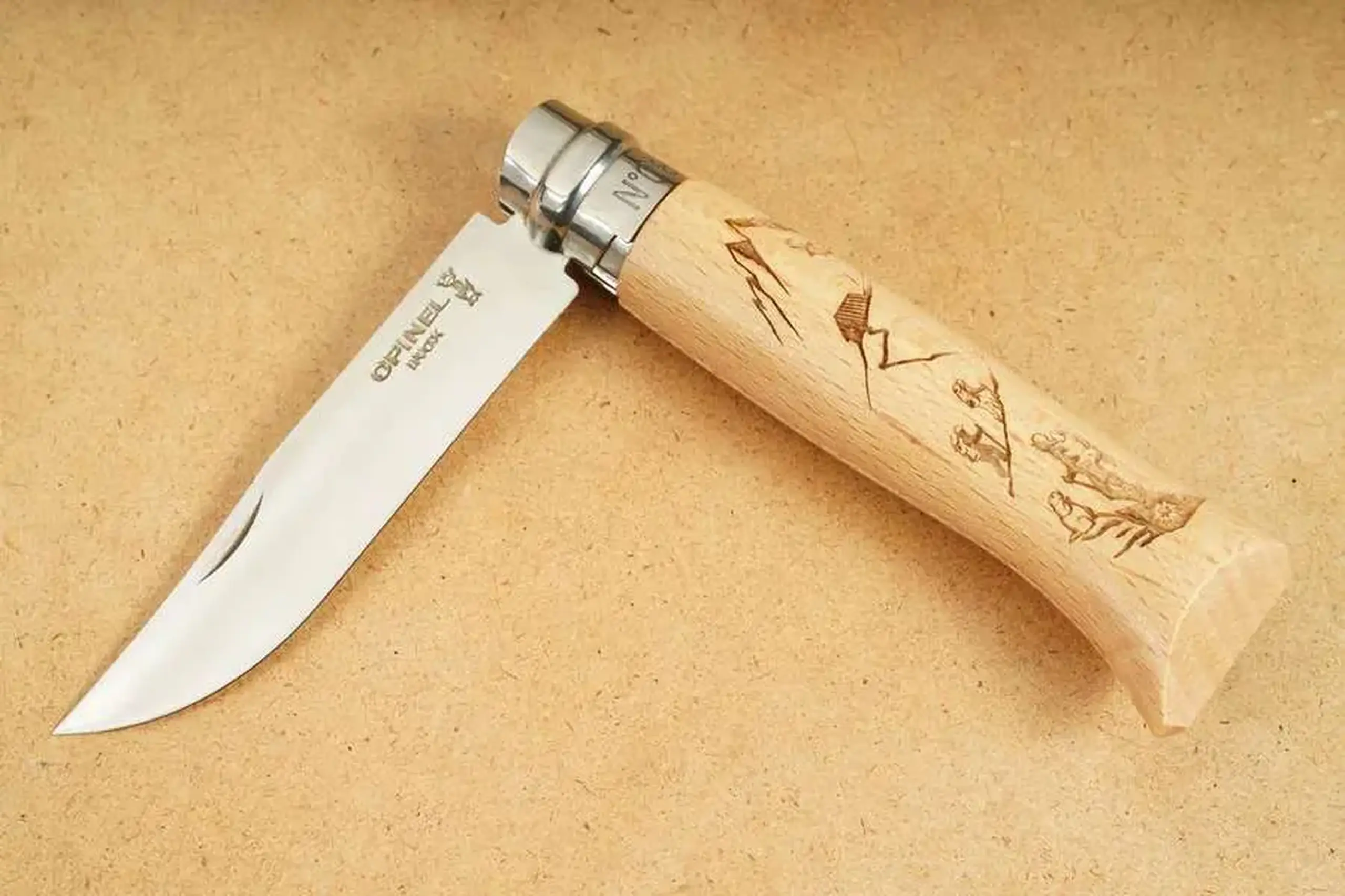 Cuţit Opinel Stainless Steel Engraving Hiking №8
