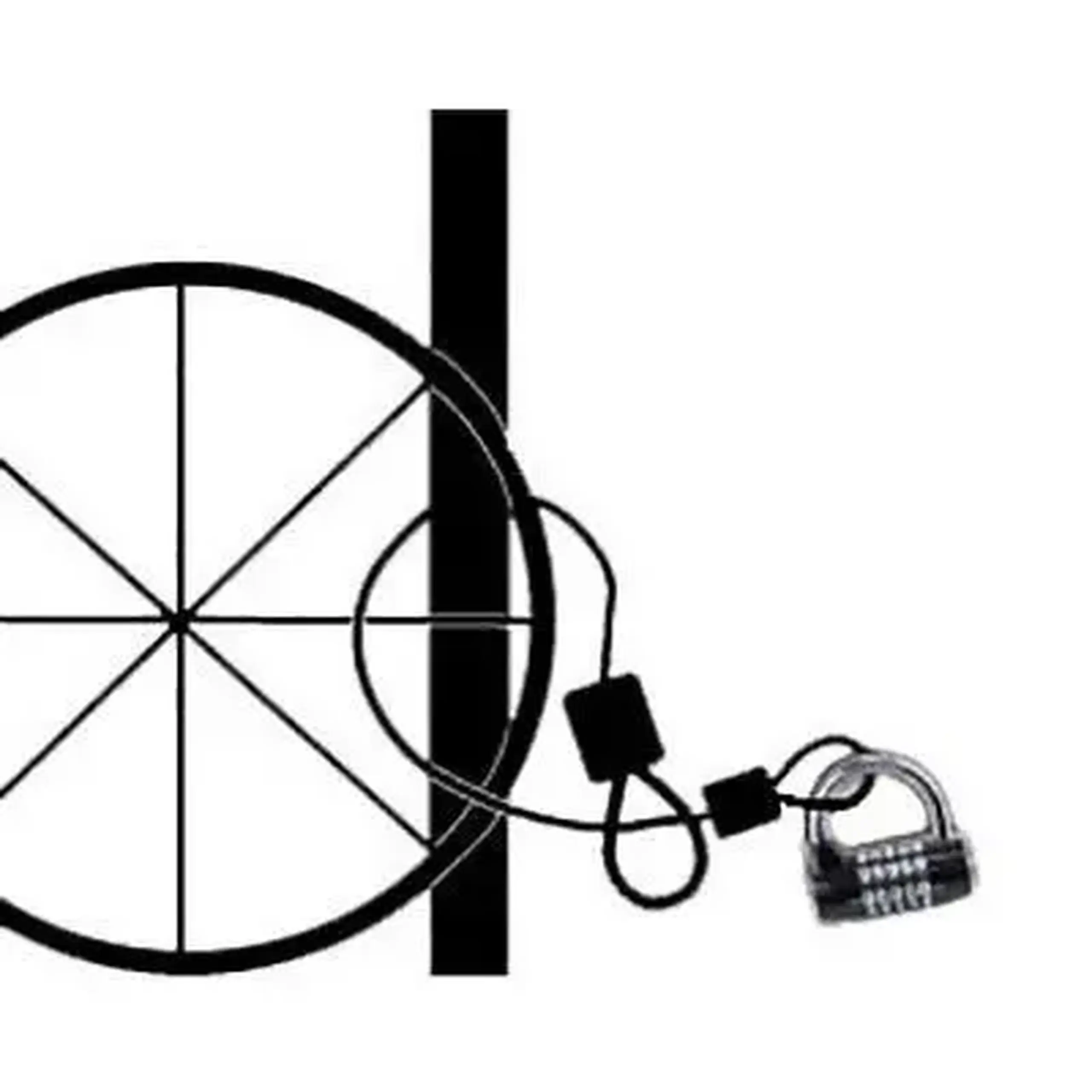 Lacăt de bicicletă M-WAVE SL 8.18 Looped Spiral Cable