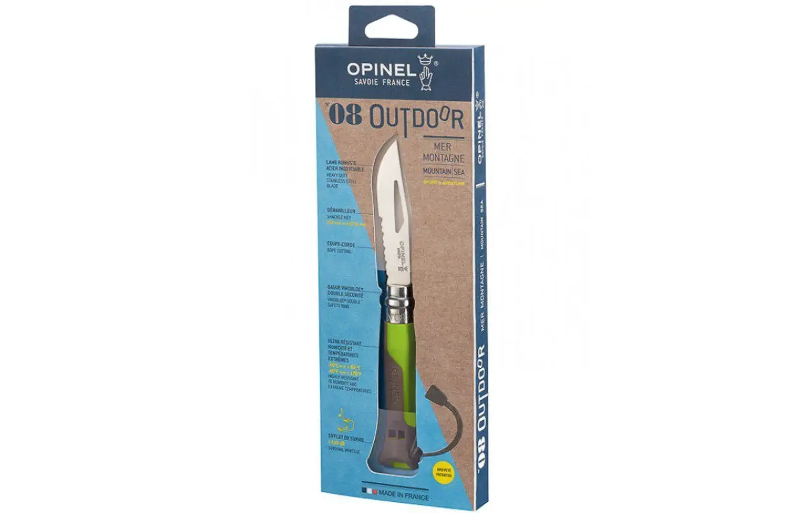 Нож Opinel №08 OUTDOOR TERRE/VERT 8.5cm