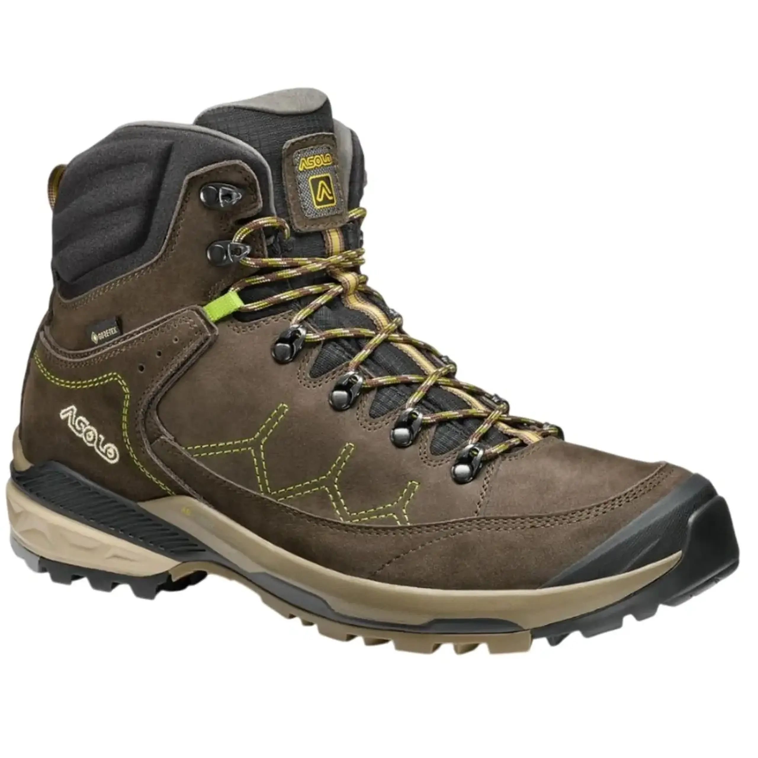 Bocanci Asolo Falcon Evo NBK GV - Culoare dark brown/lime