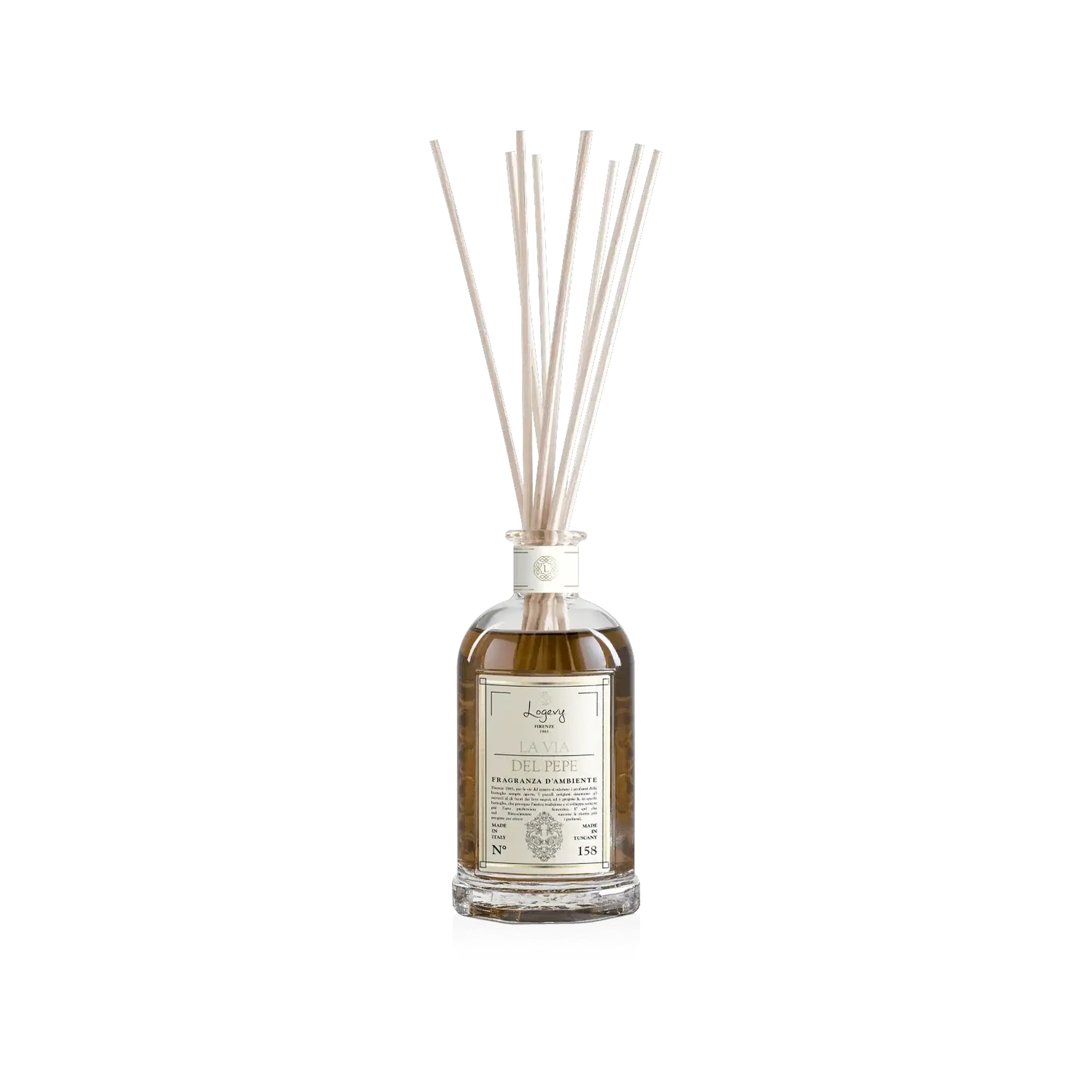 Difuzor Parfum de Cameră La Via del Pepe 250 ml, cu bețișoare