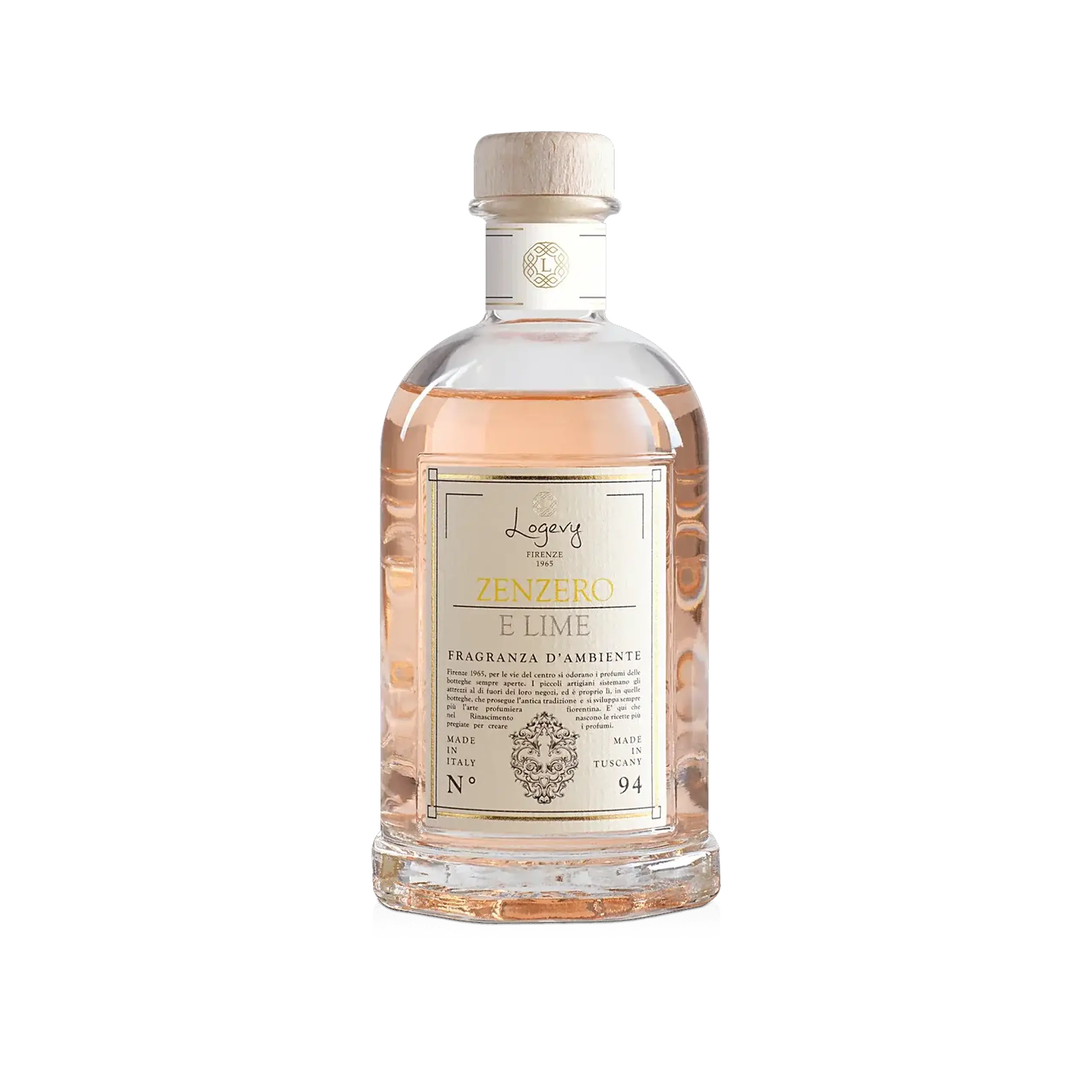 Difuzor Parfum de Cameră Zenzero e Lime 500 ml, cu bețișoare
