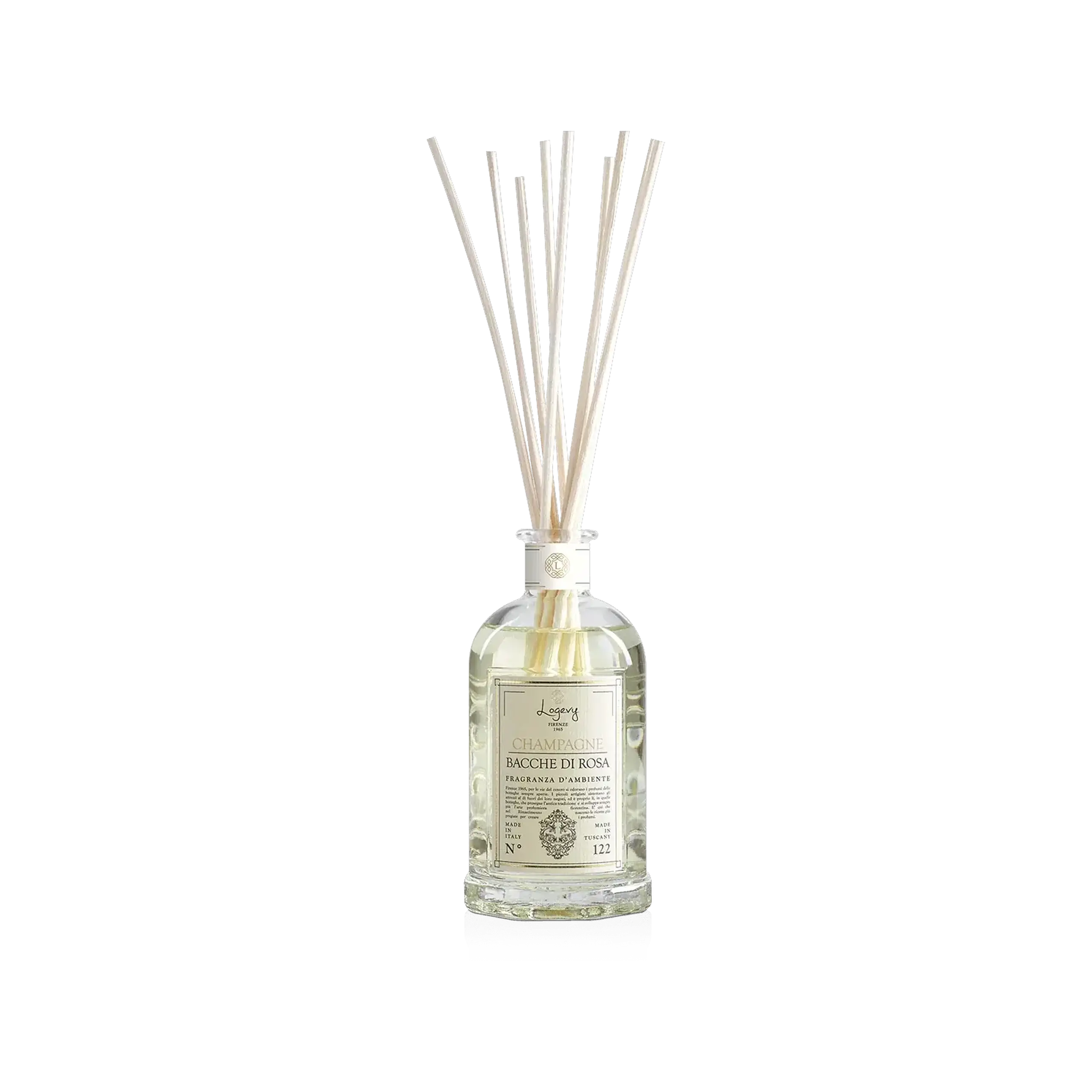 Difuzor Parfum de Cameră Champagne e Bacche di Rosa 250 ml, cu bețișoare