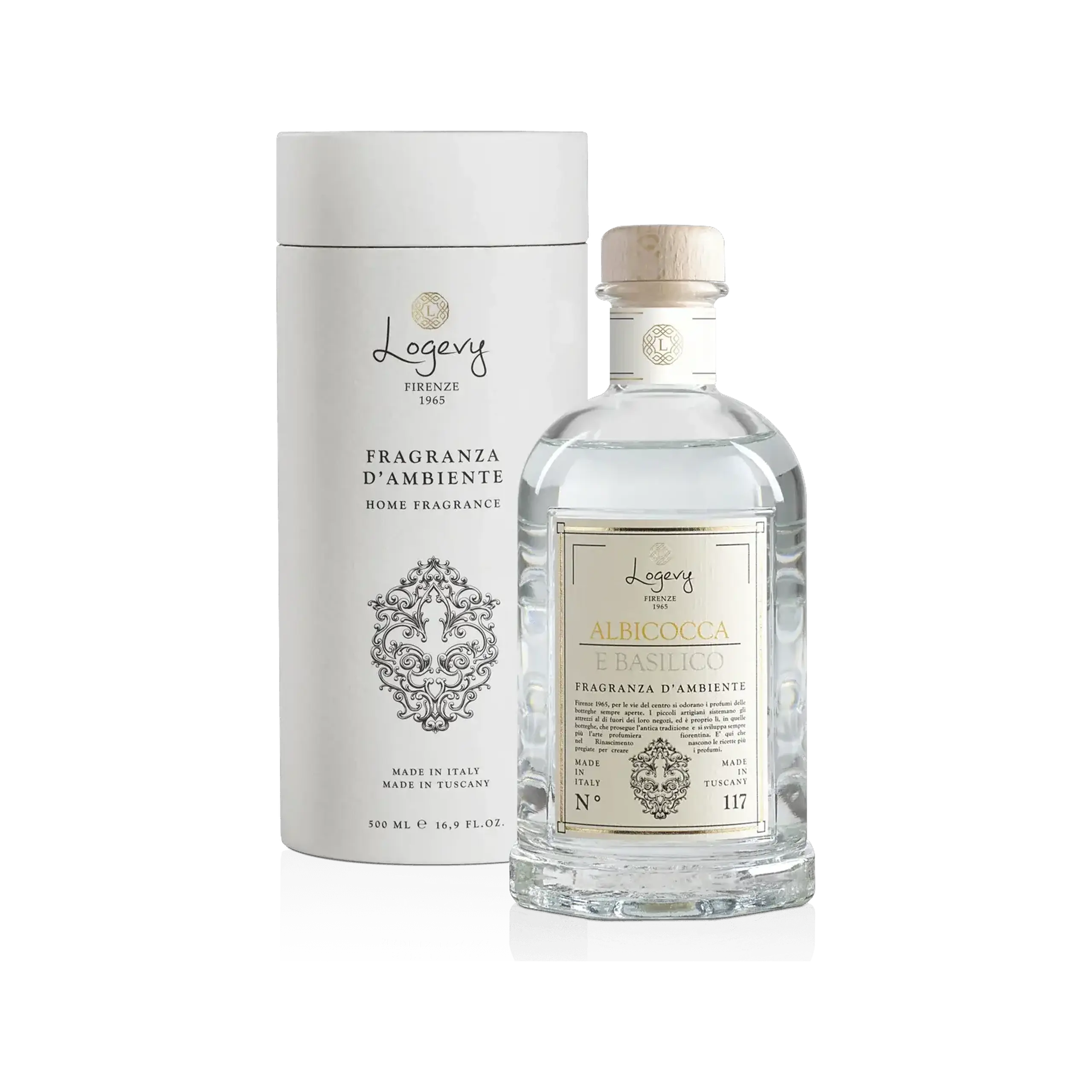 Difuzor Parfum de Cameră Albicocca e Basilico 250 ml, cu bețișoare