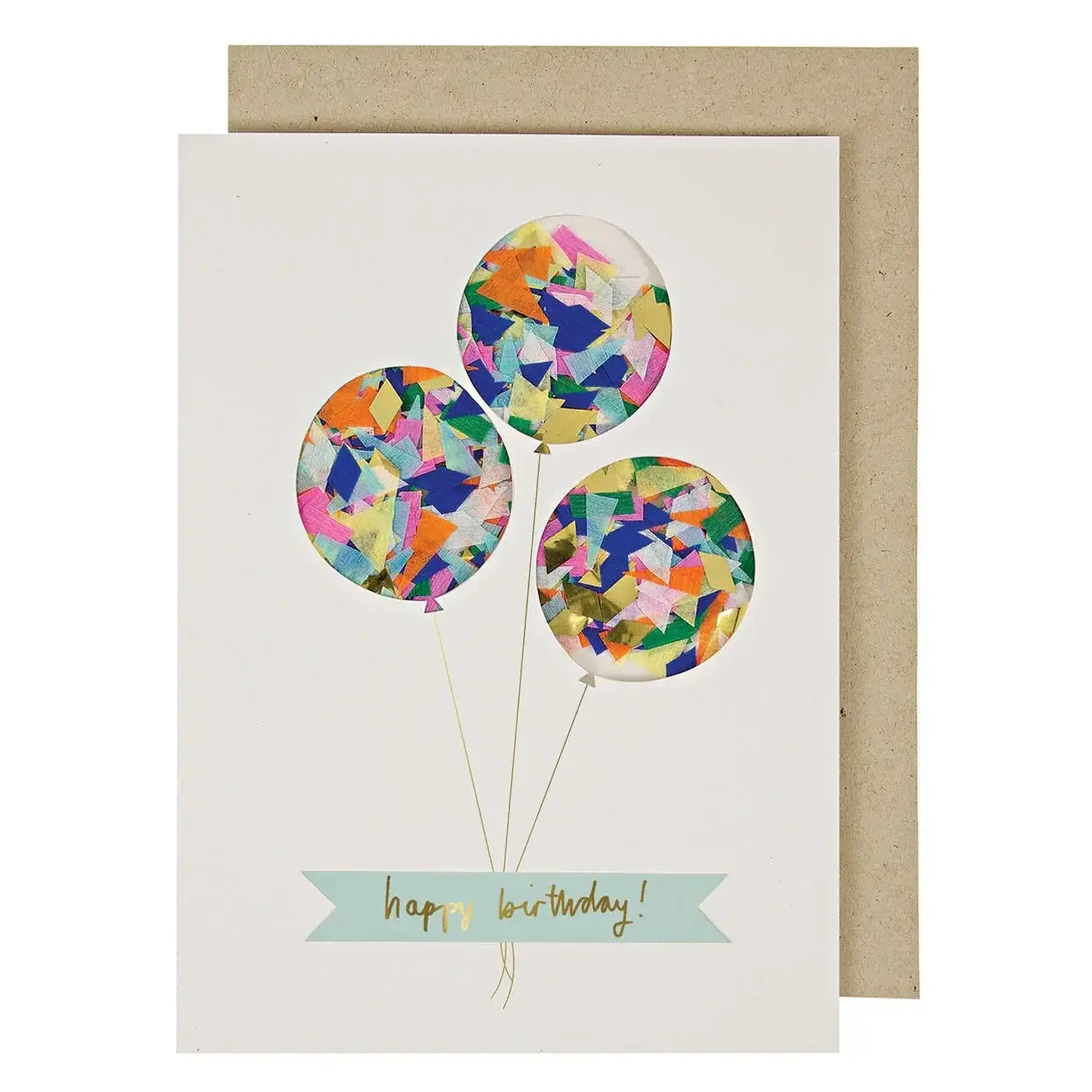 Felicitare Balloon Confetti Shaker — Meri Meri