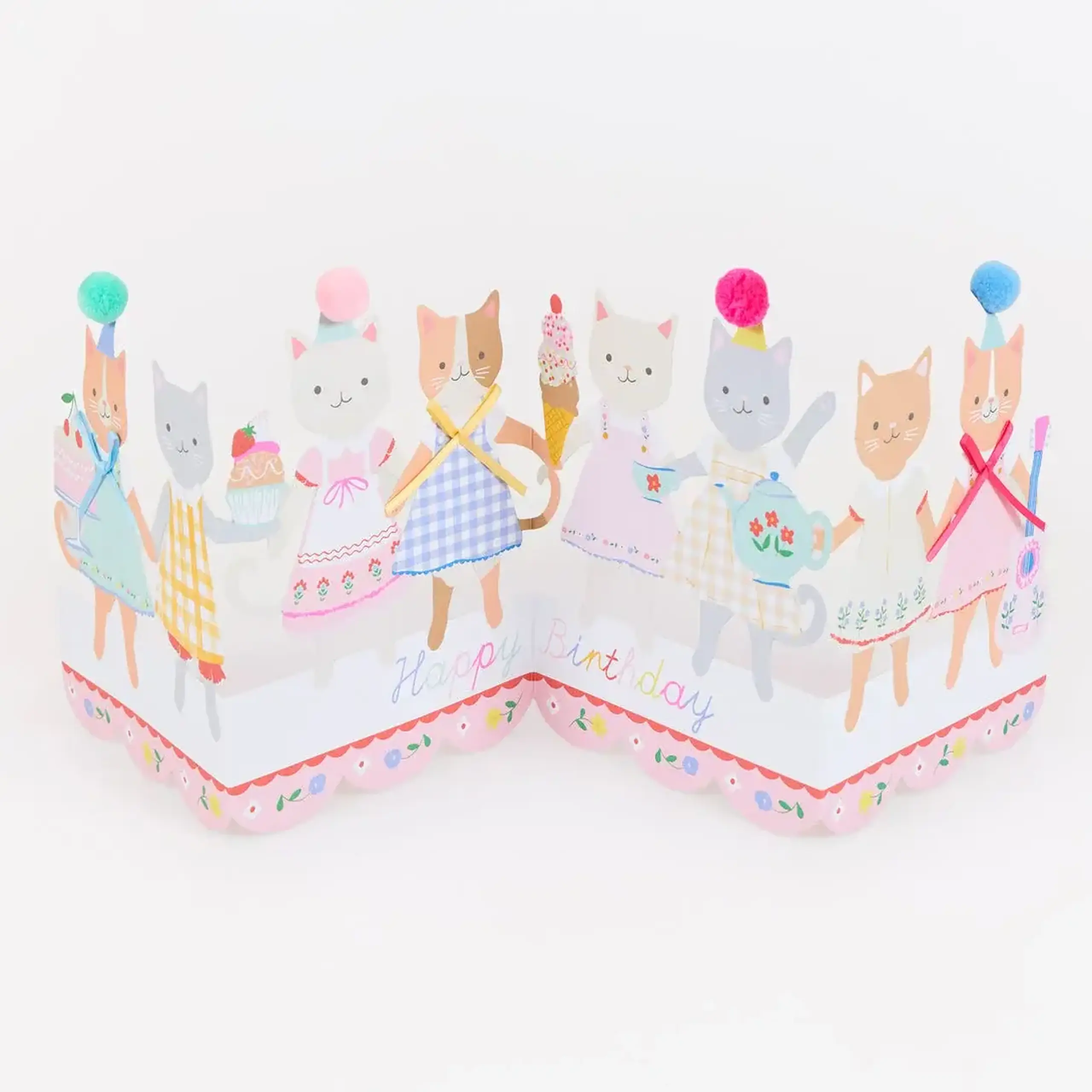 Felicitare tip acordeon Kitten Club — Meri Meri
