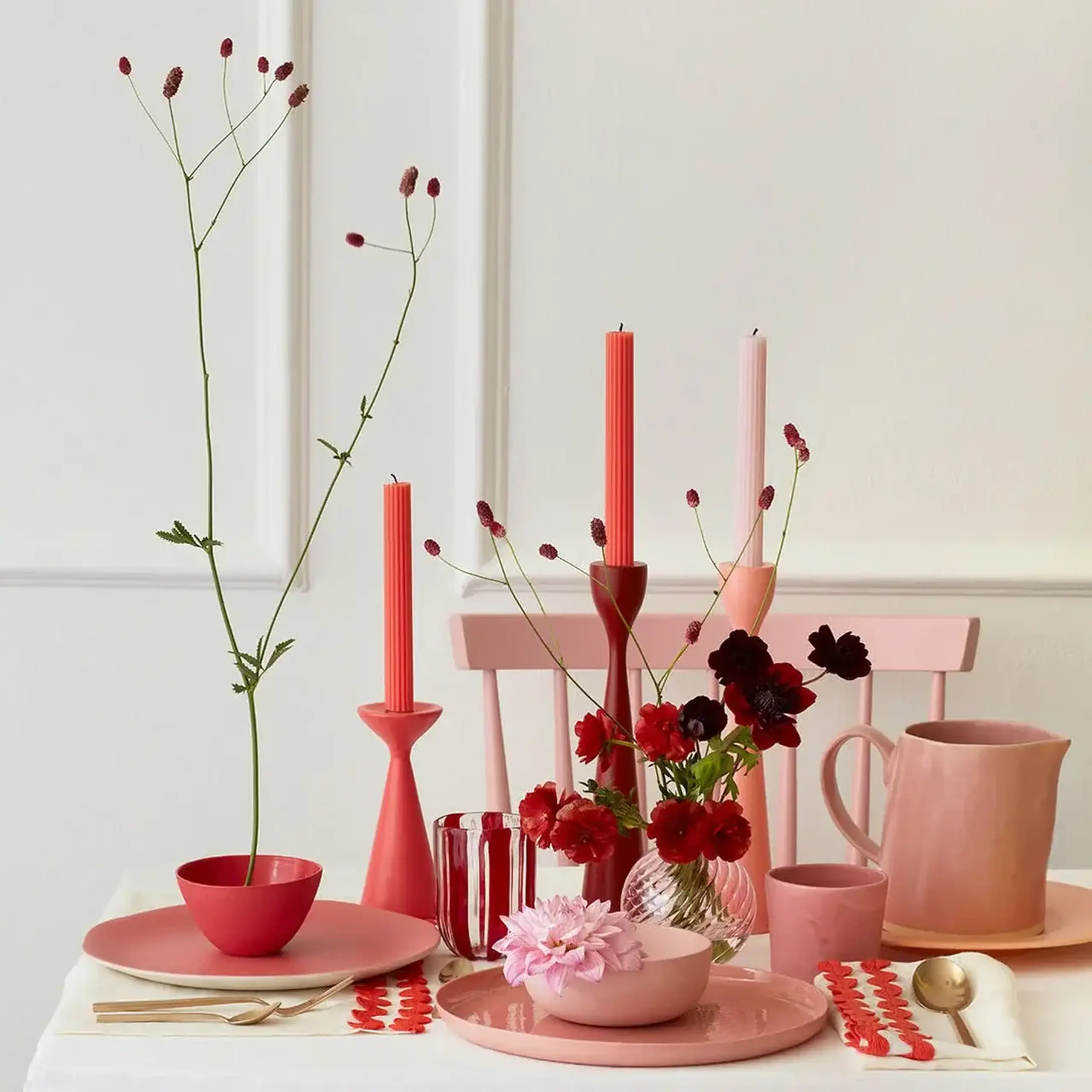 Lumânări decorative Tomato Red, set de 2 — Meri Meri