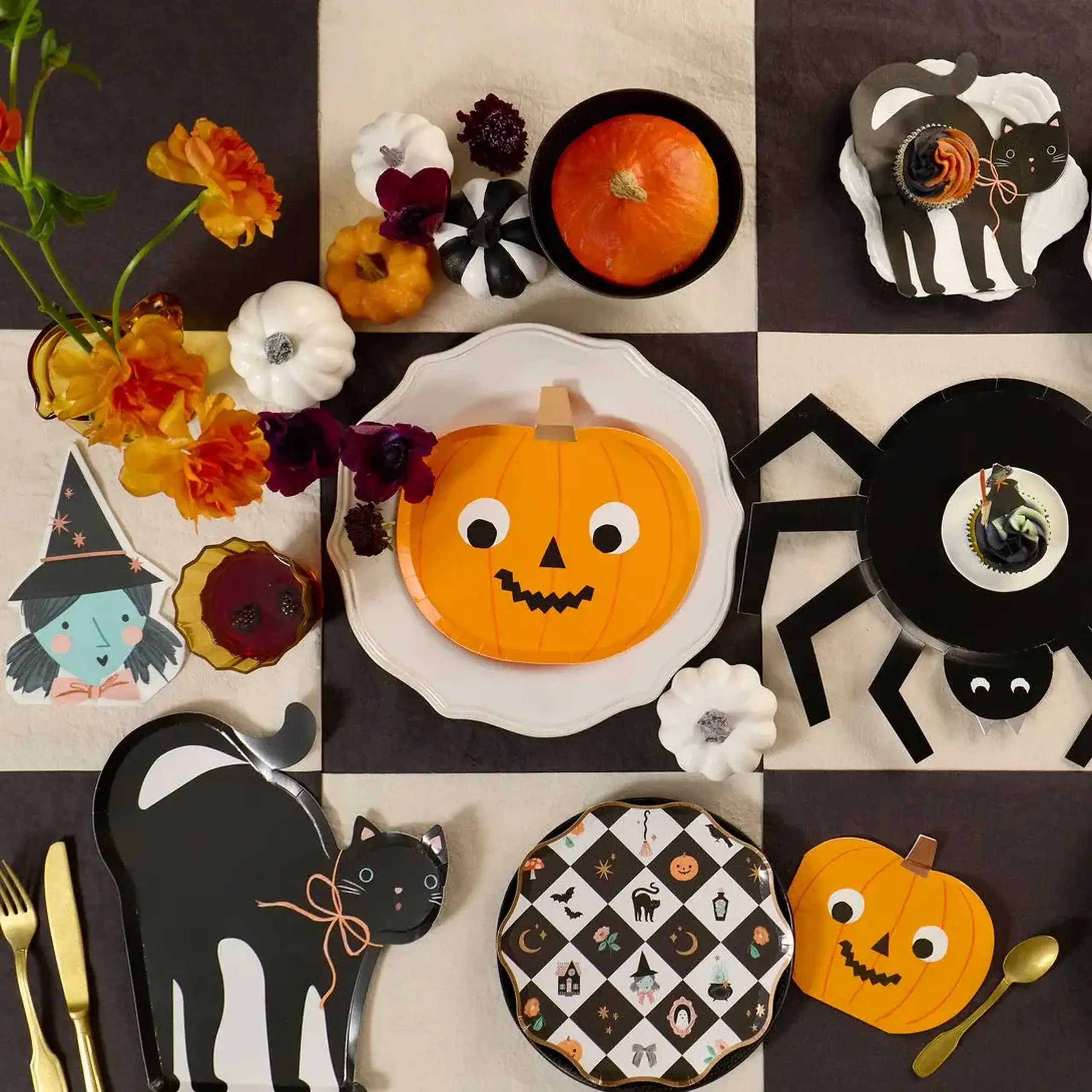 Șervețele din hârtie Halloween Cat Shaped, set de 16 — Meri Meri