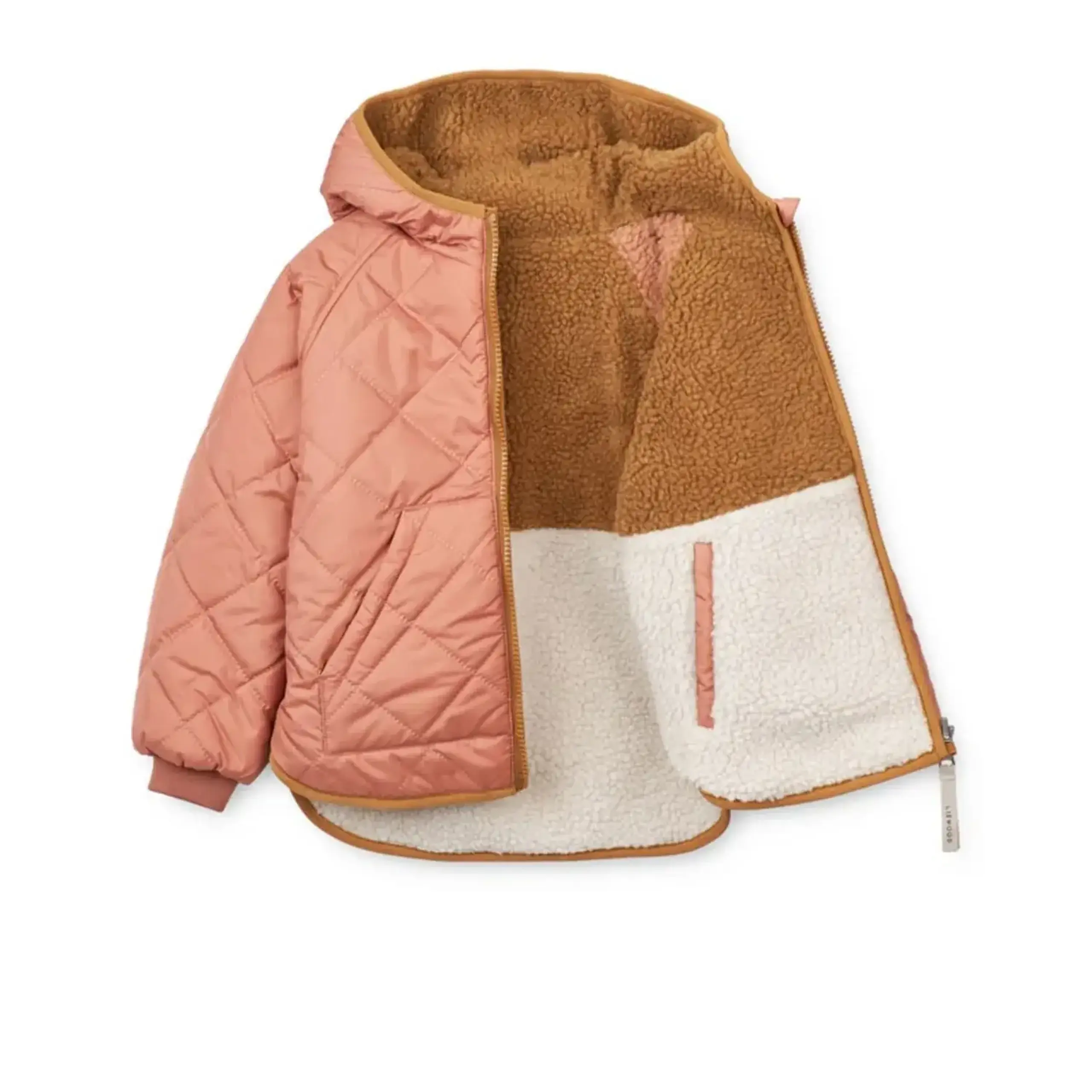 Geaca reversibila, roz pudrat - 104