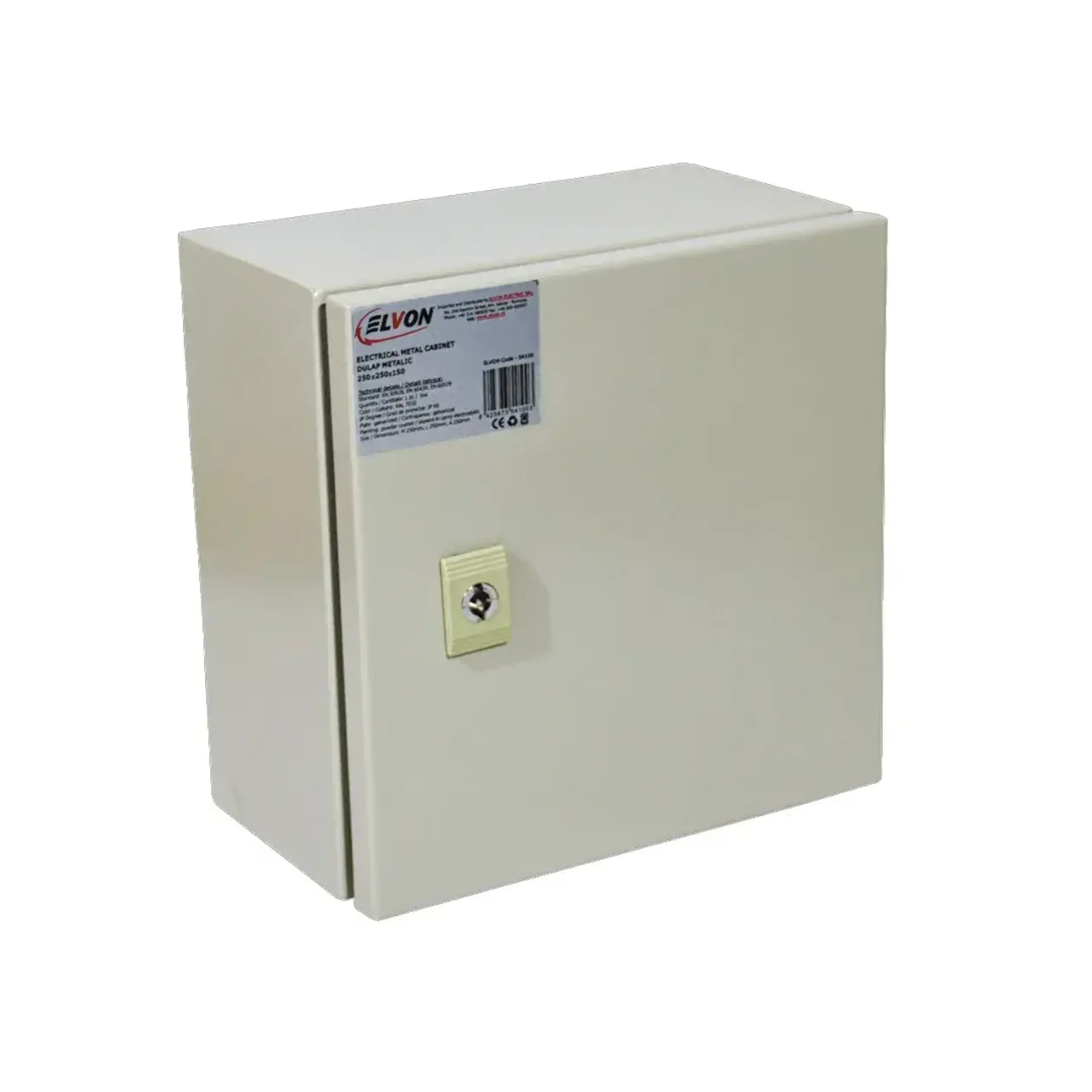 Dulap metalic de distribuție 200 x 150 x 250 mm IP65 Elvon - Dimensiuni (L x W x H x Ø) 250 x 150 x 250 mm