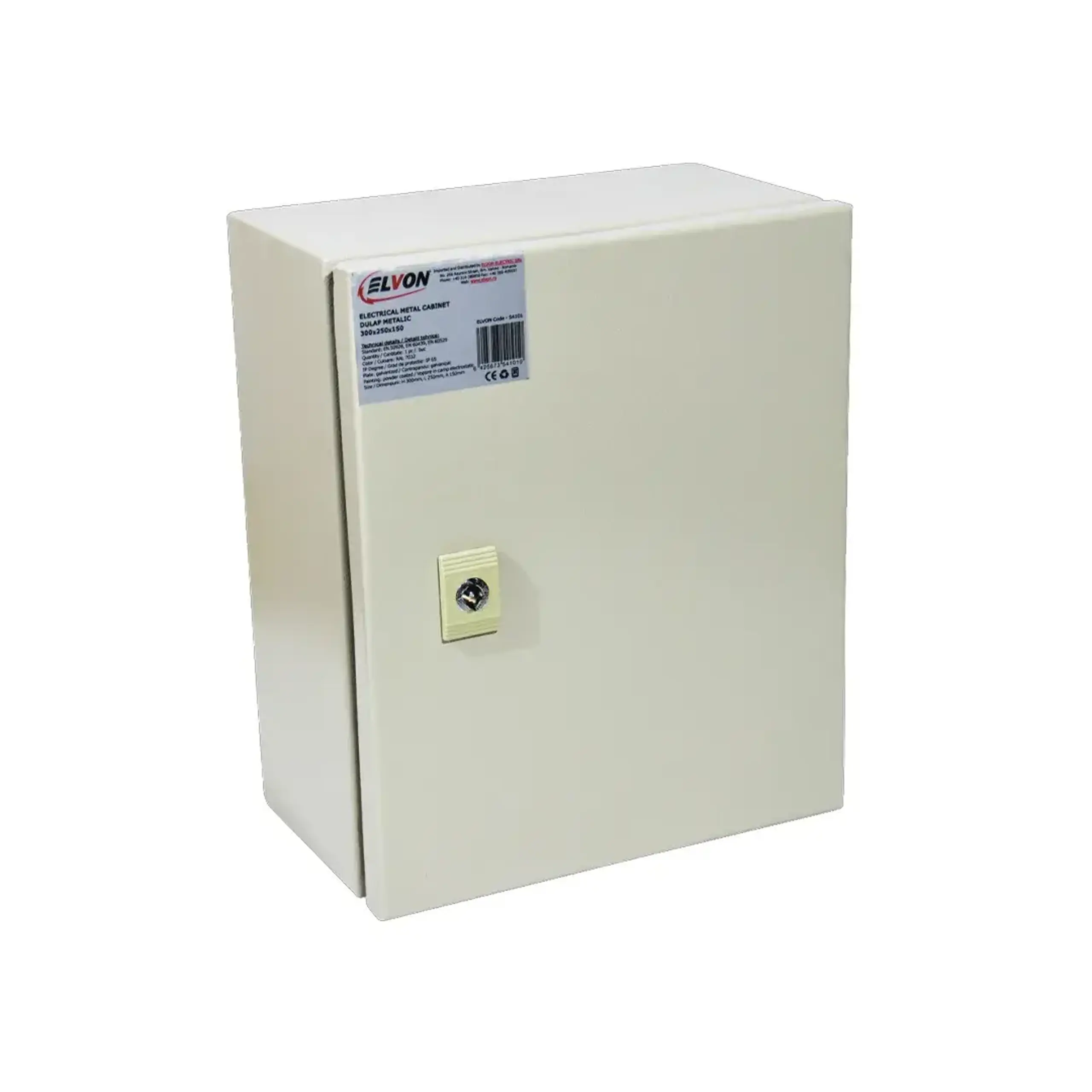 Dulap metalic de distribuție 200 x 150 x 250 mm IP65 Elvon - Dimensiuni (L x W x H x Ø) 250 x 150 x 300 mm