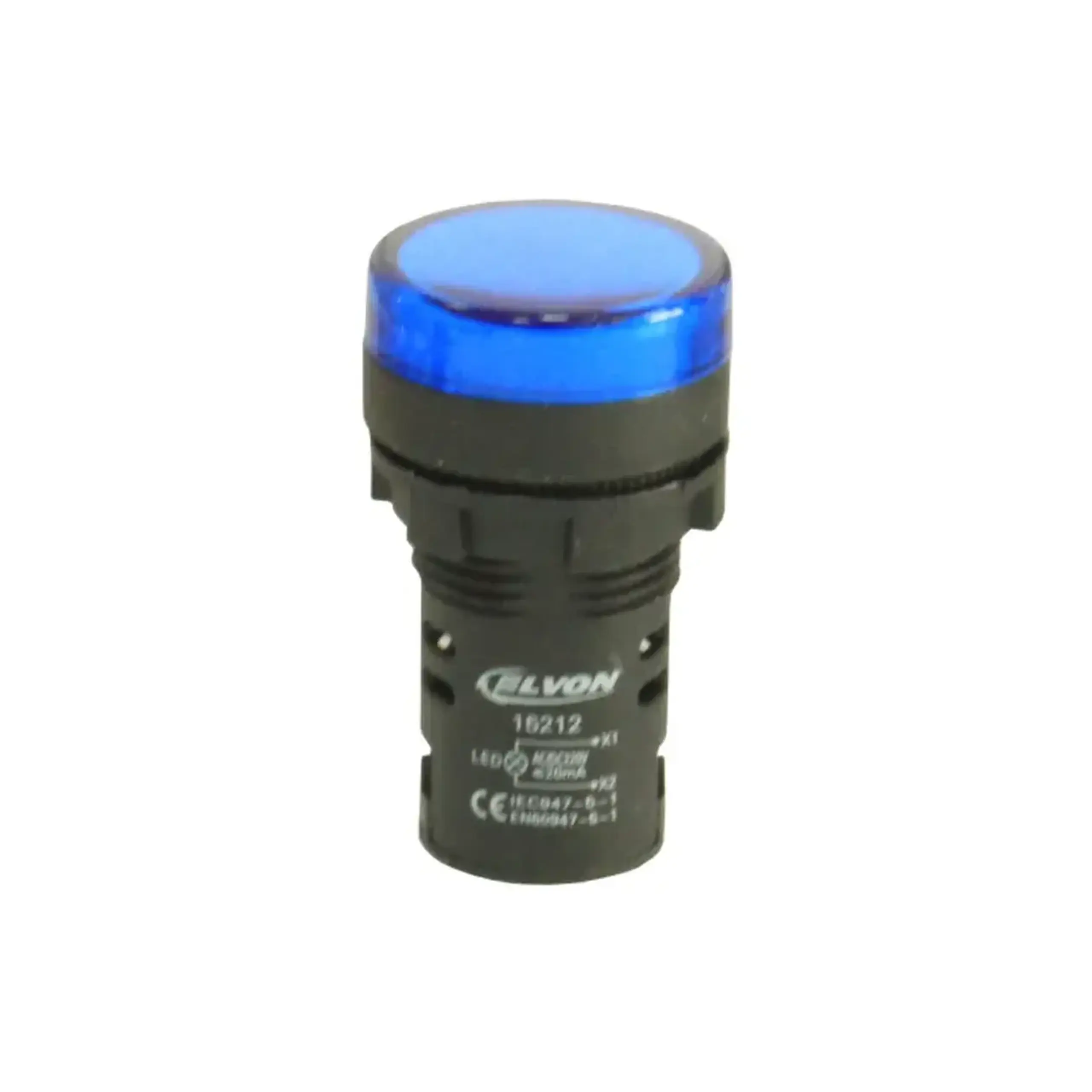Lampă de semnalizare LED 220 V AC/DC Albastru Elvon