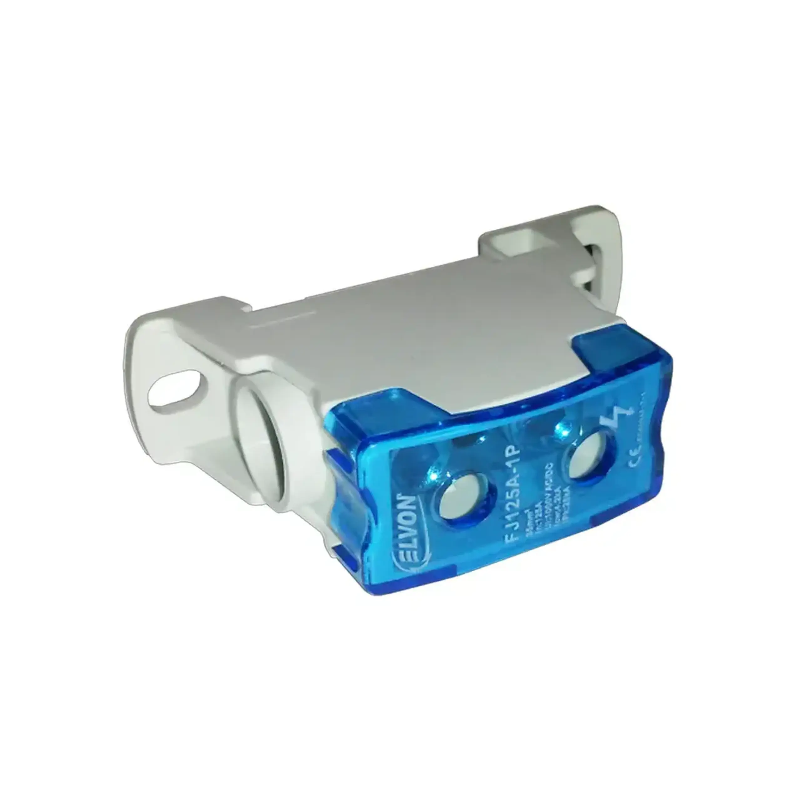 Bloc de distribuție FJ Alb/Albastru 80 A Elvon - 73.7 x 42.3 x 20.2 mm (L x W x H x Ø) 125 A (A)