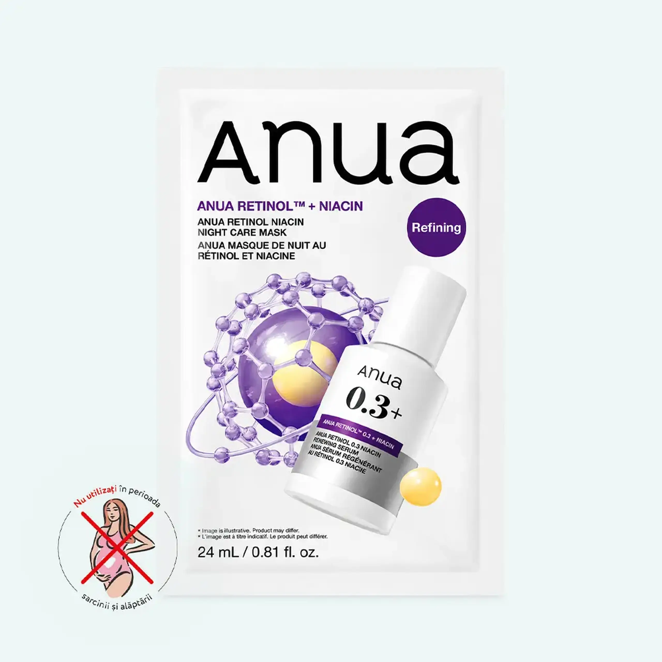 Mască din țesătură Anua Retinol Niacin Night Care Mask 24 ml