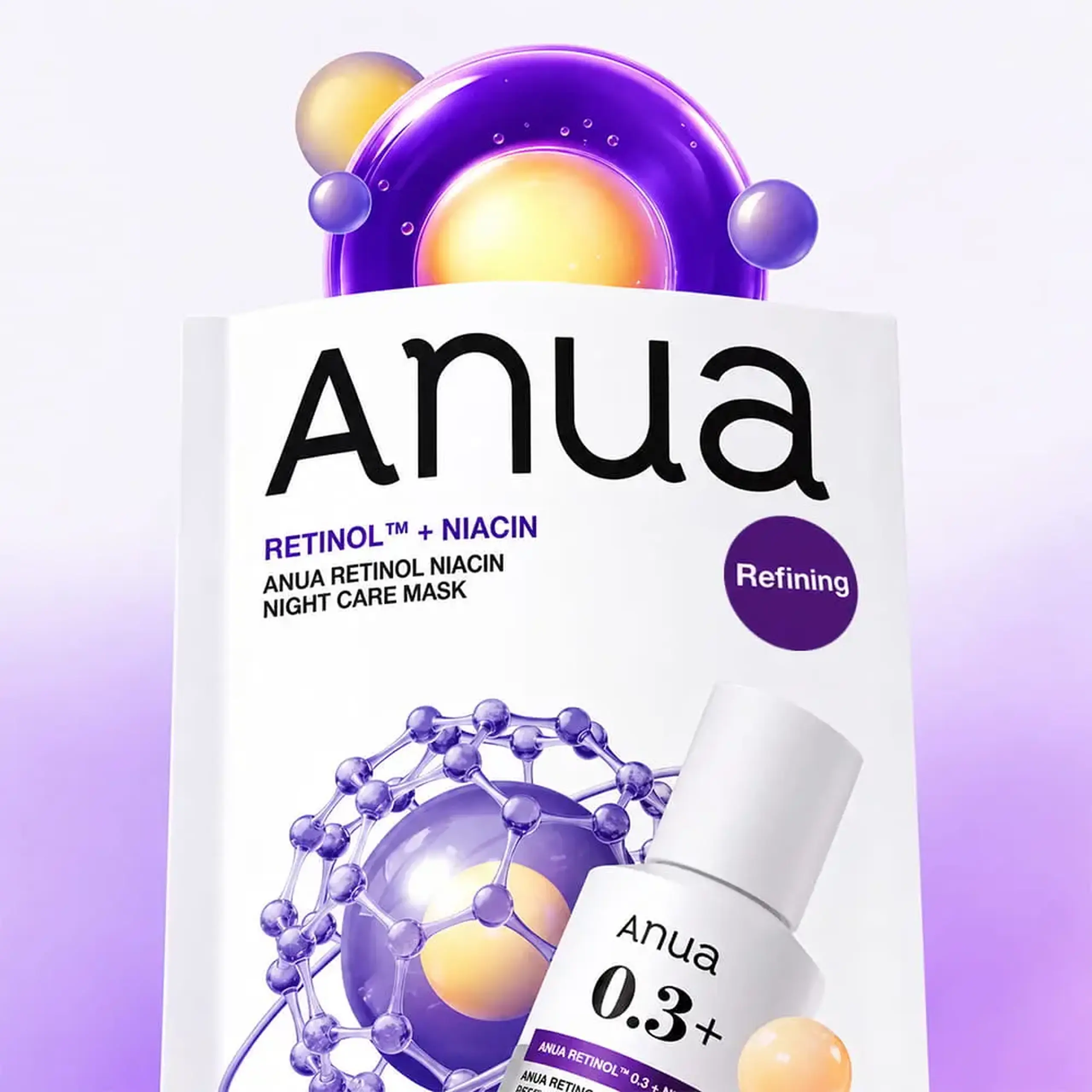 Mască din țesătură Anua Retinol Niacin Night Care Mask 24 ml