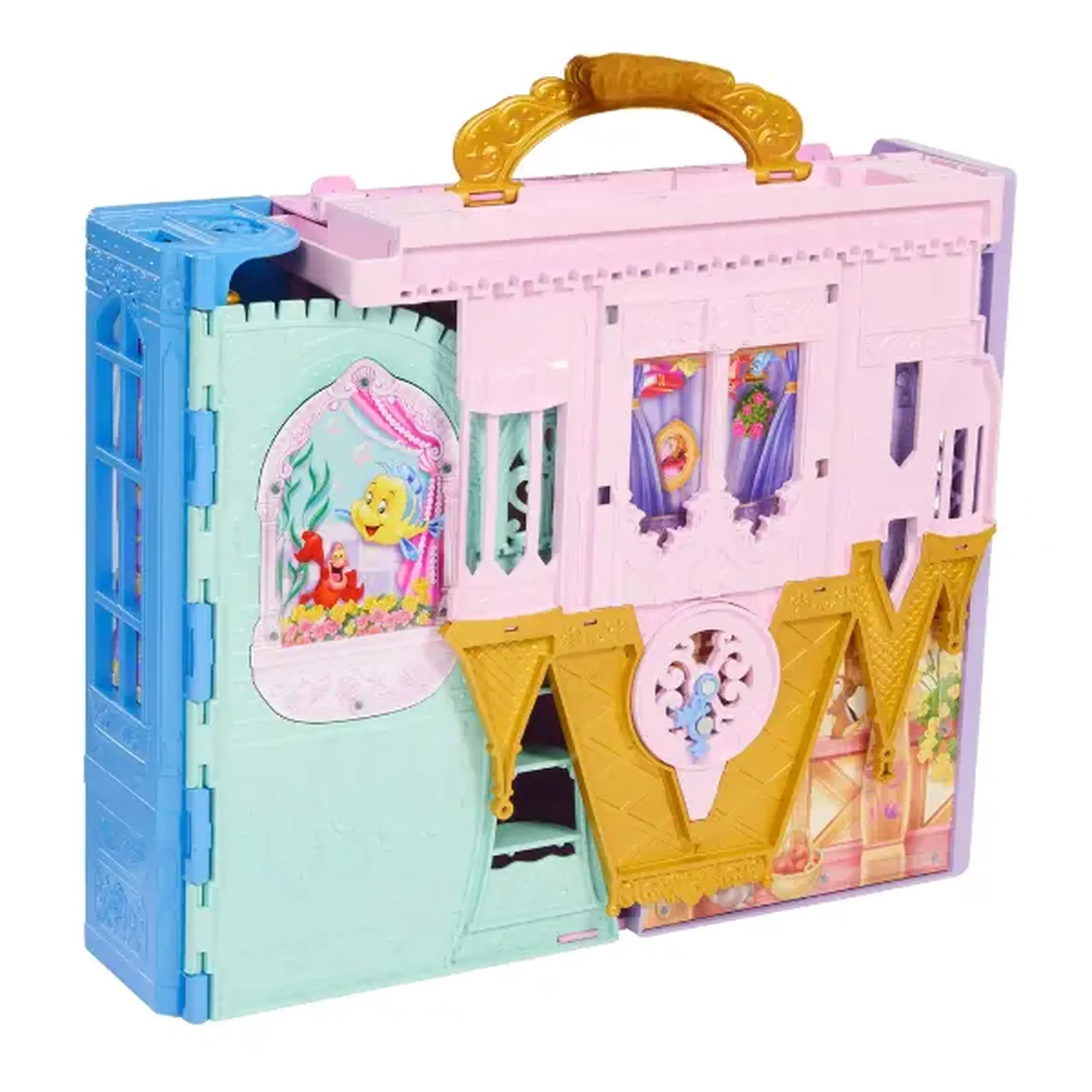 Set de joacă Disney Princess „Castelul prințeselor” cu păpușa Rapunzel și accesorii