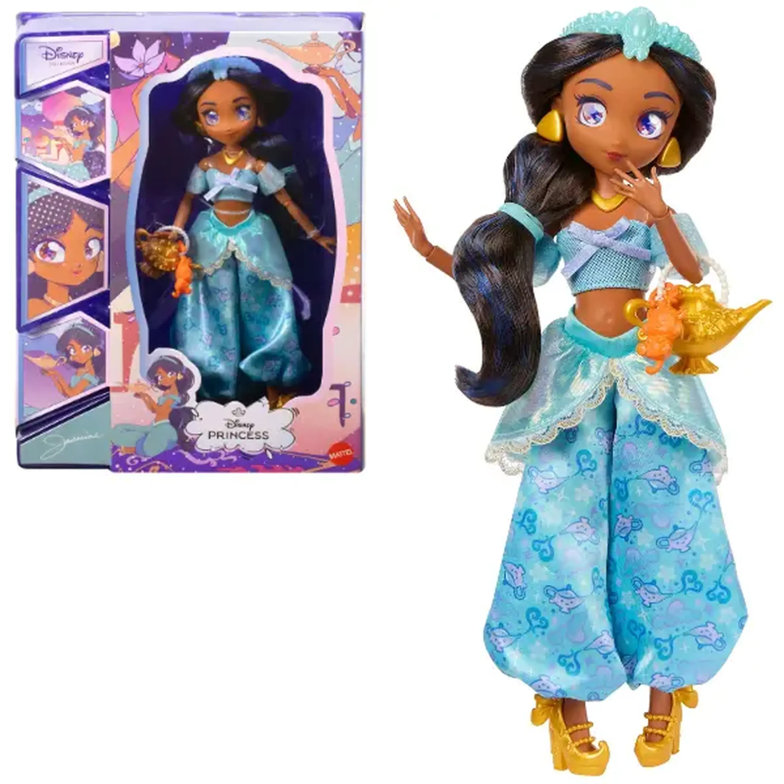 Păpușă de colecție Disney Princess „Jasmine” în stil manga, cu accesorii