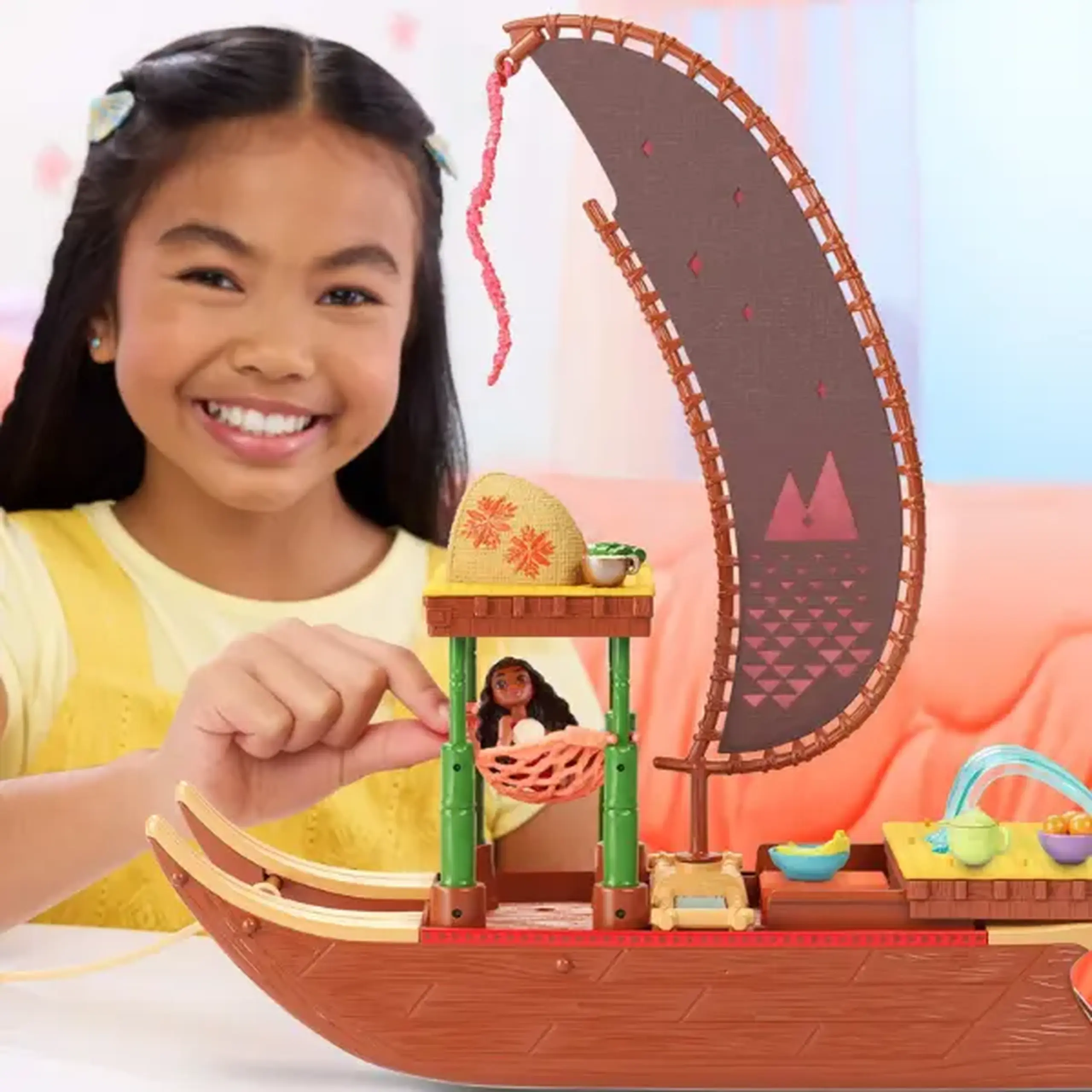 Set de joacă Disney „Moana 2” Canoe de aventură cu păpușă și accesorii