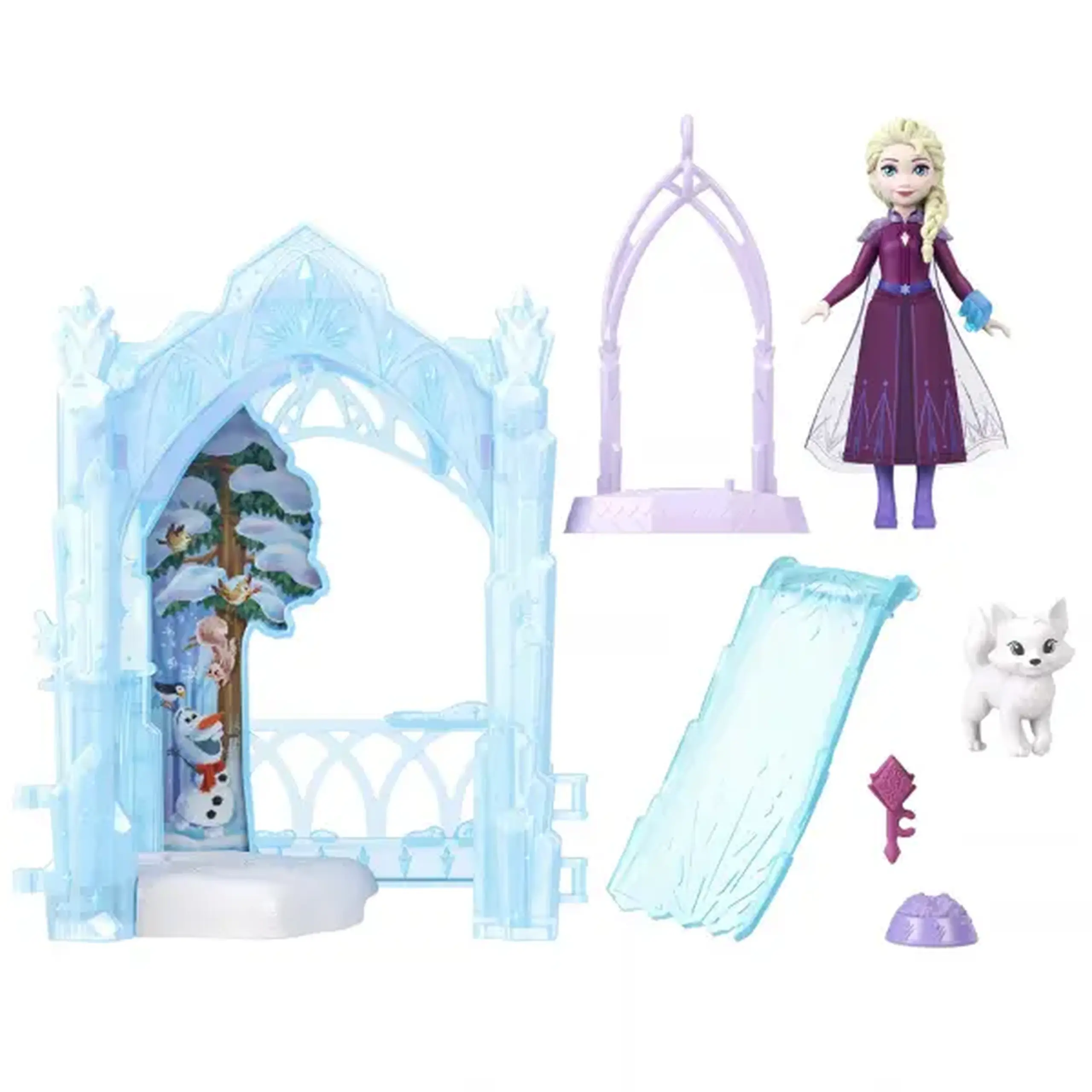 Set de joacă Disney Frozen „Ascunzătoarea de gheață a Elsei”