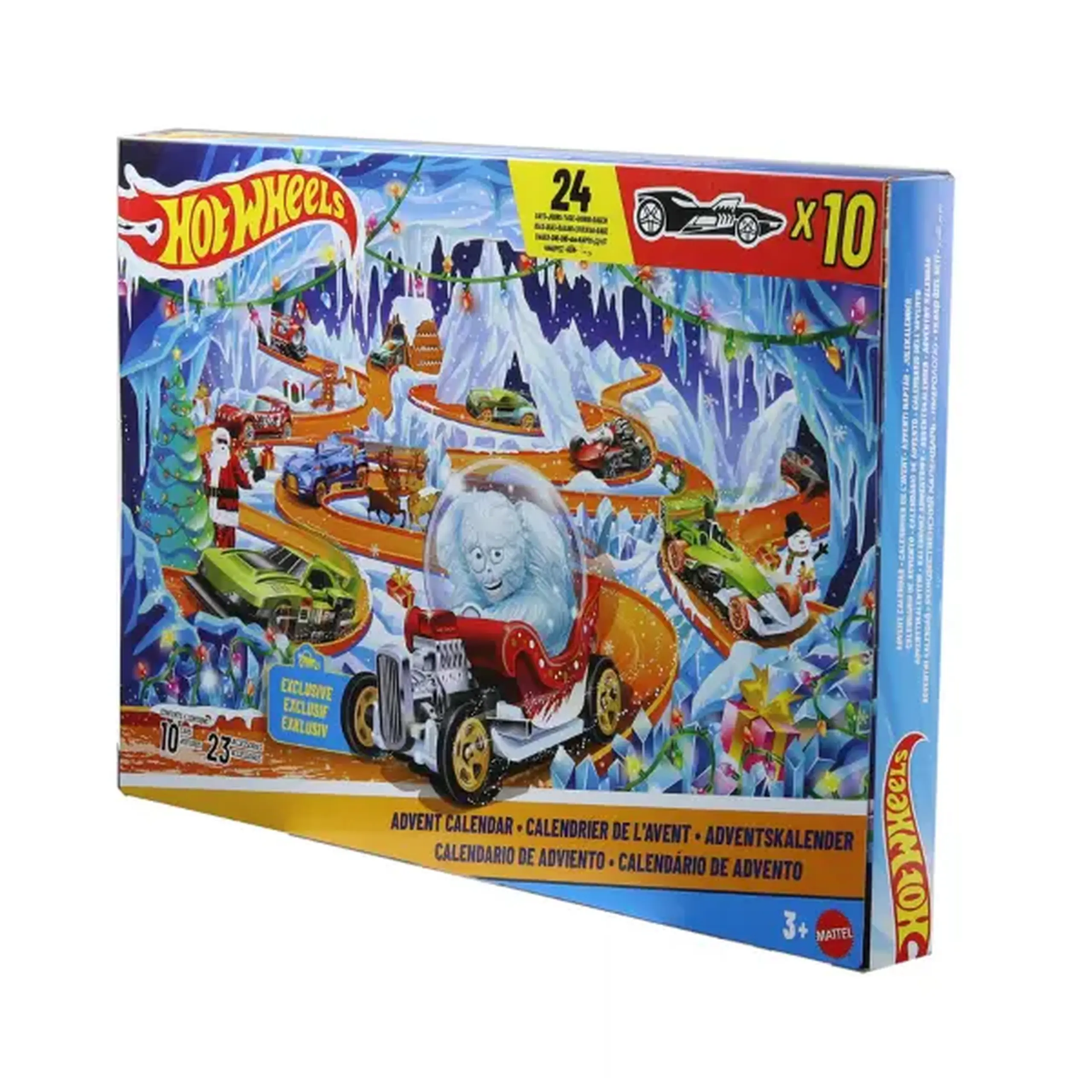 Calendar Advent Hot Wheels, 10 mașinuțe 1:64 și 14 accesorii