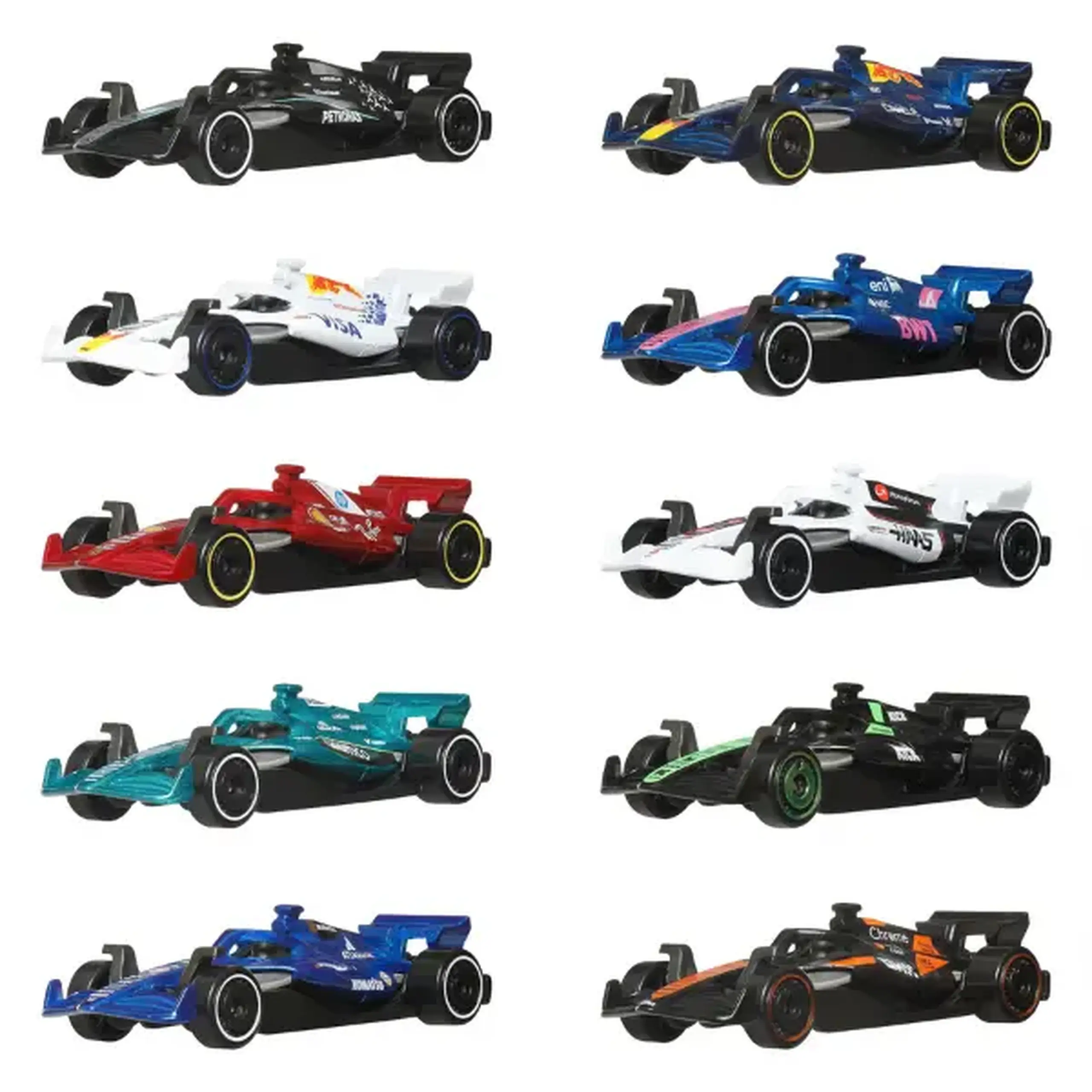 1:64 Set mașinuțe Formula 1 Hot Wheels, 10 buc