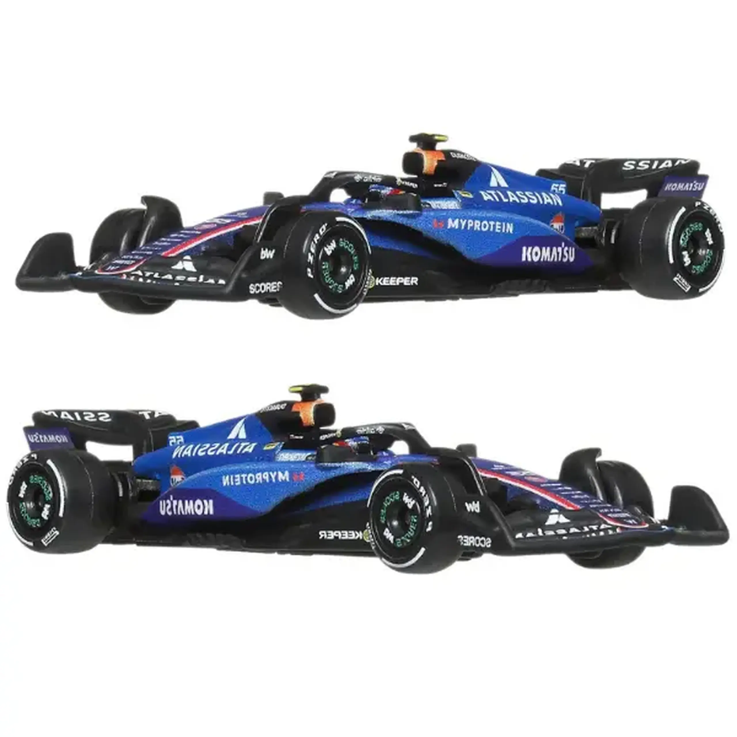 1:64 Set mașinuțe Formula 1 Atlassian Williams Racing Hot Wheels Premium, 2 buc