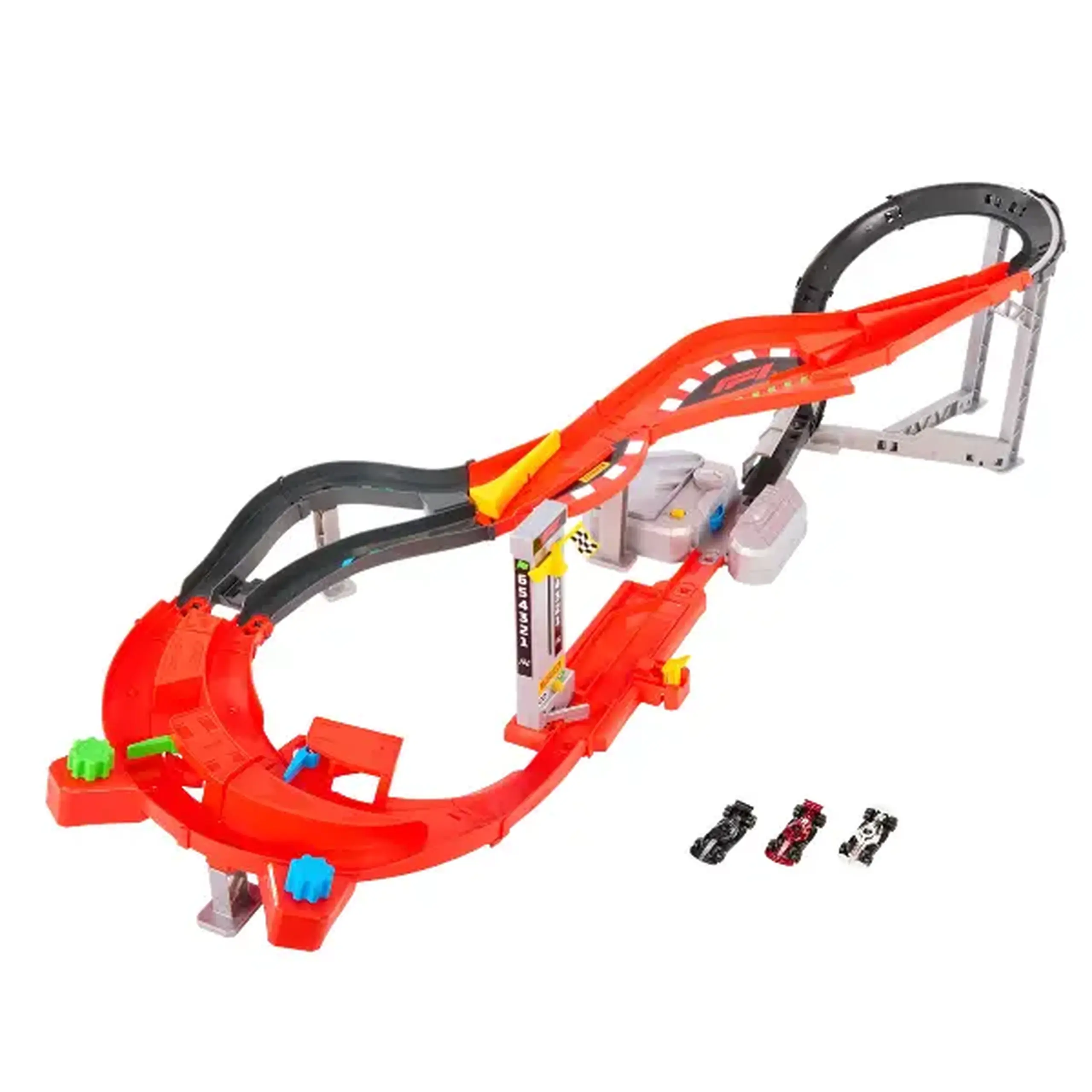 Set de curse "Pista Formula1" Hot Wheels, Racing,3 mașini1:64