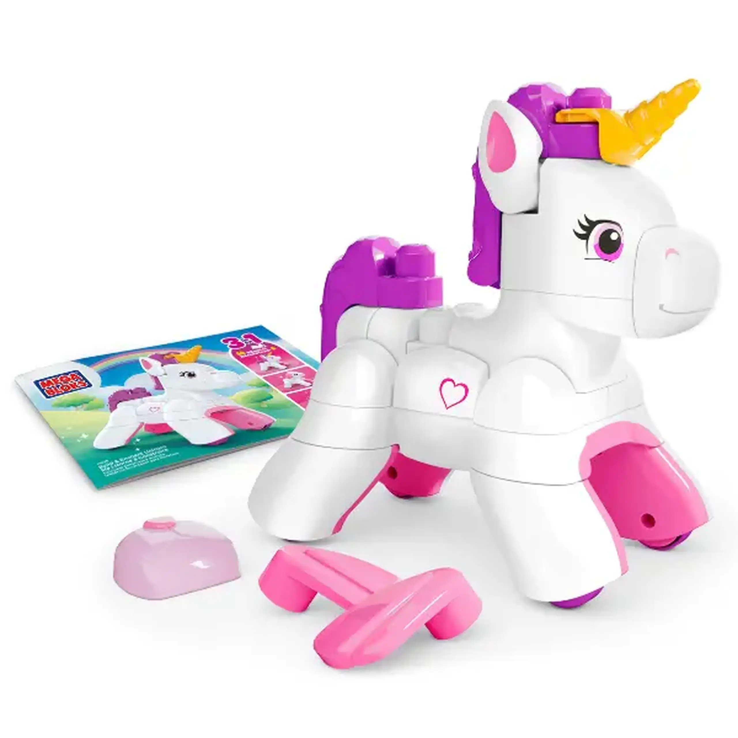 Set de construcție 3 în 1 „Unicorn magic” MEGA BLOKS, 26 piese