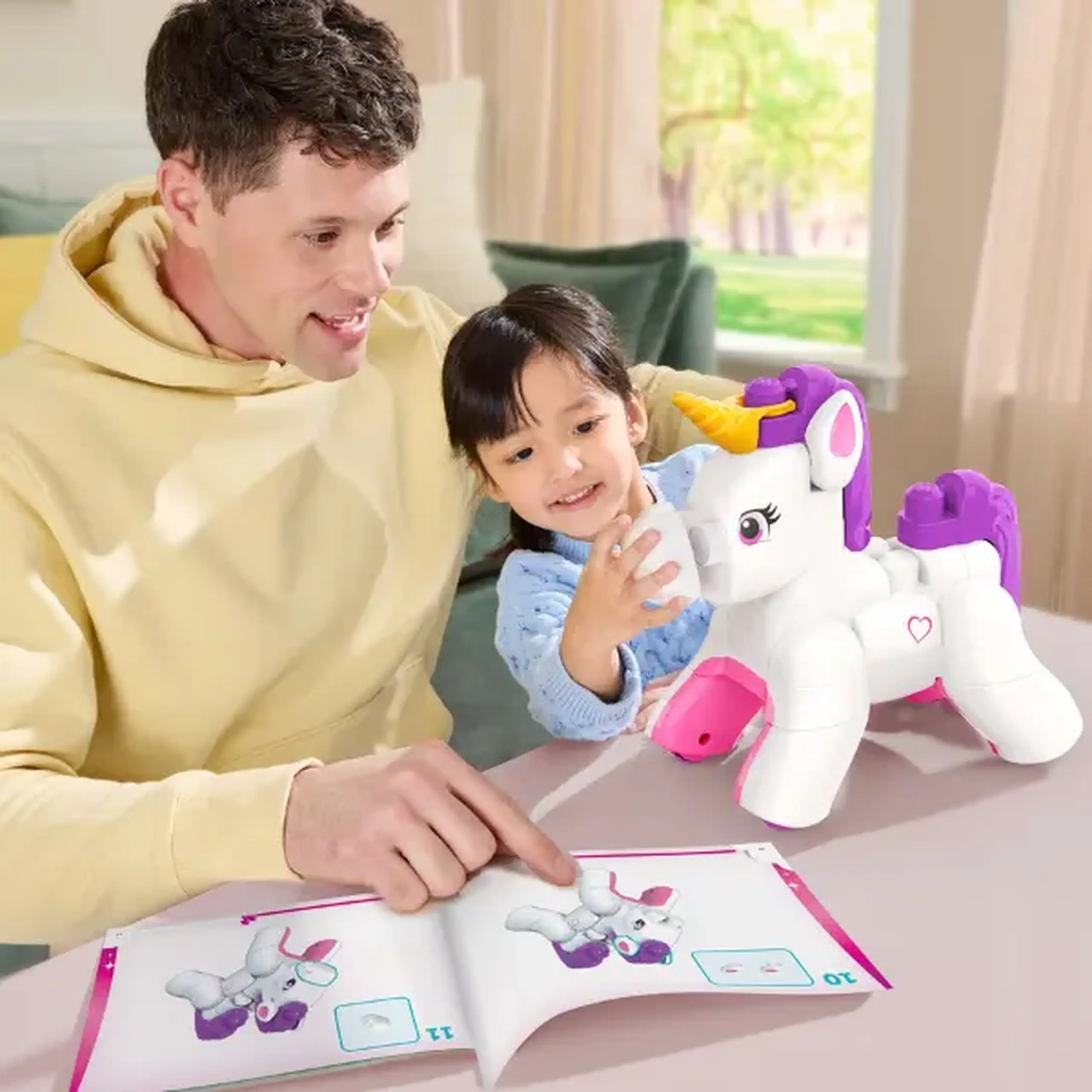 Set de construcție 3 în 1 „Unicorn magic” MEGA BLOKS, 26 piese