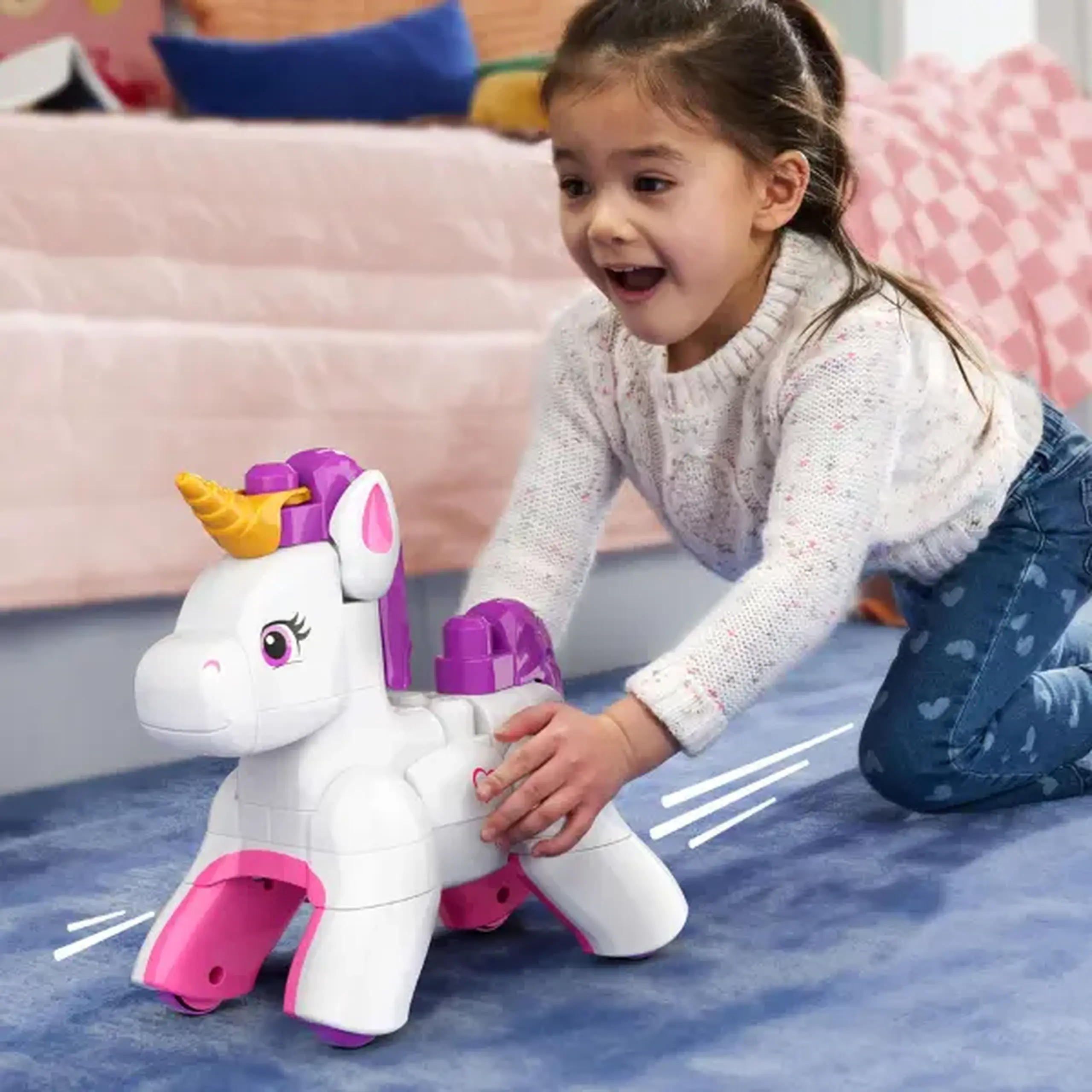 Set de construcție 3 în 1 „Unicorn magic” MEGA BLOKS, 26 piese