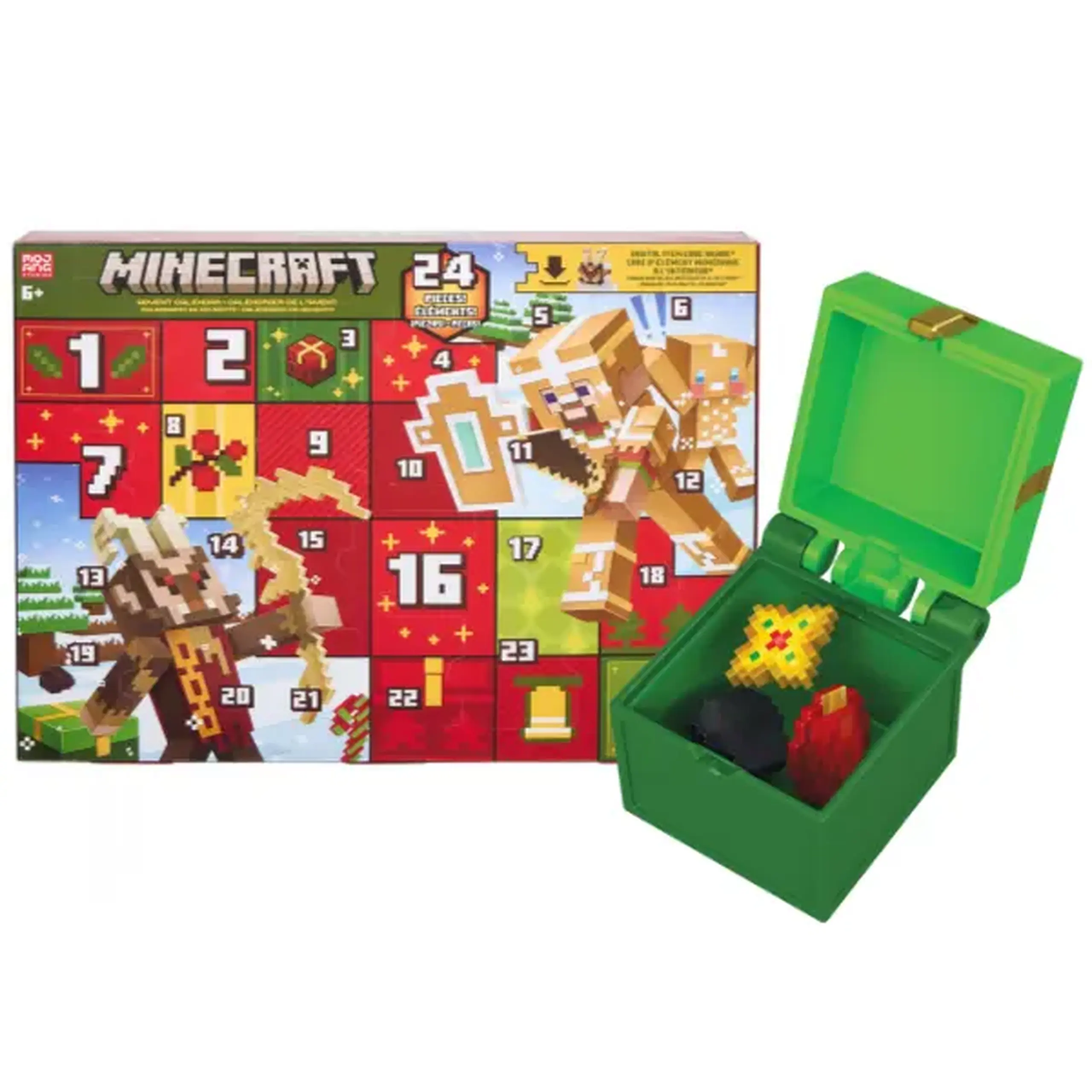 Calendar Advent Minecraft cu 3 figurine și accesorii