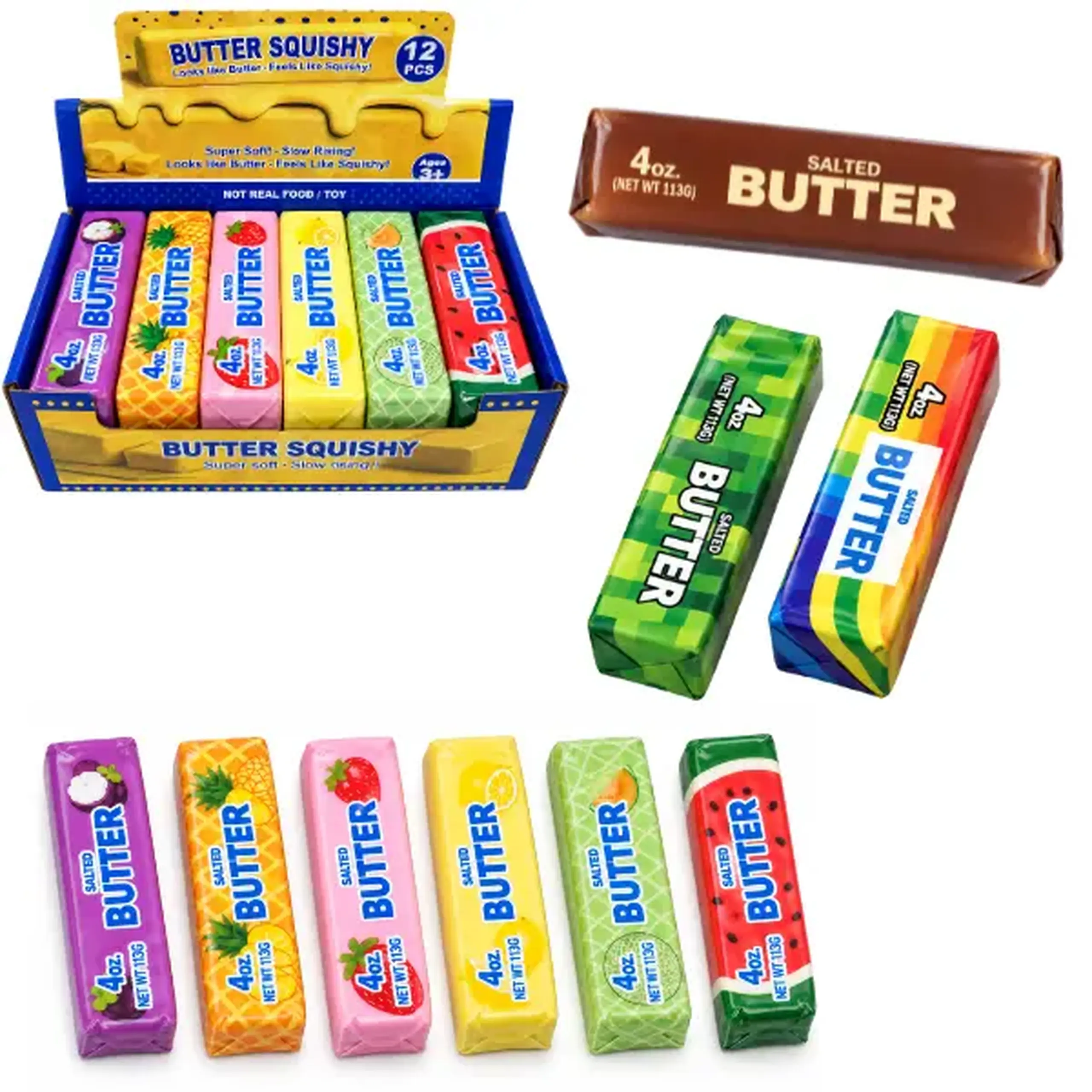 Jucărie antistres "Butter", cu aromă de patiserie dulce, 14 cm, în asortiment