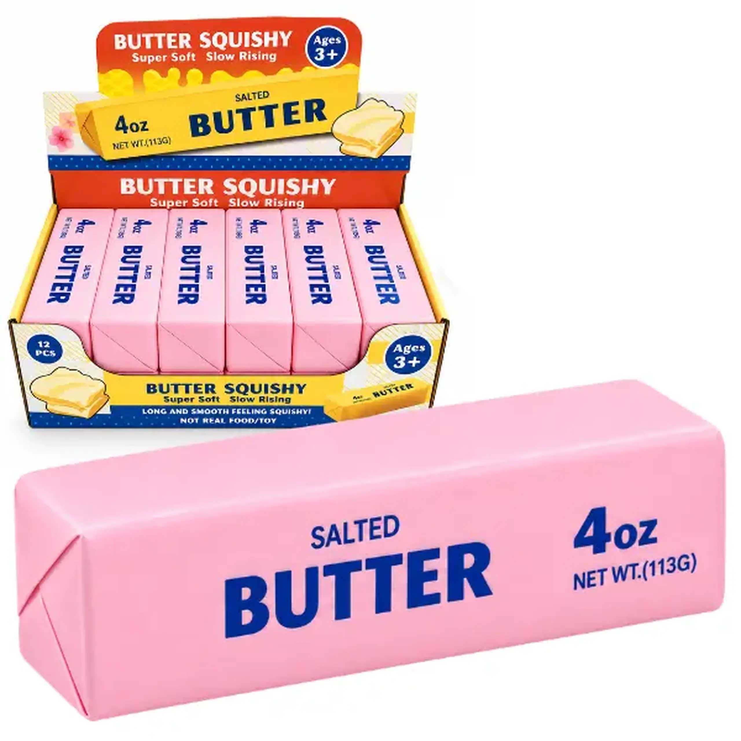 Jucărie antistres „Unt” cu aromă de patiserie dulce, 14 × 4 × 4 cm