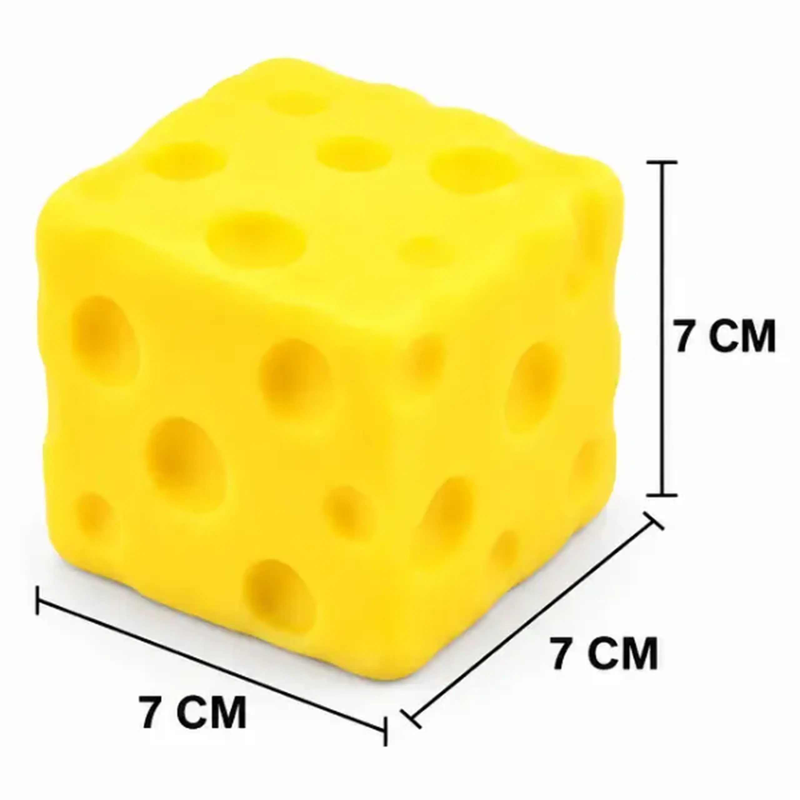 Jucărie antistres „Cașcaval” cu aromă de patiserie dulce, 7 × 7 × 7 cm