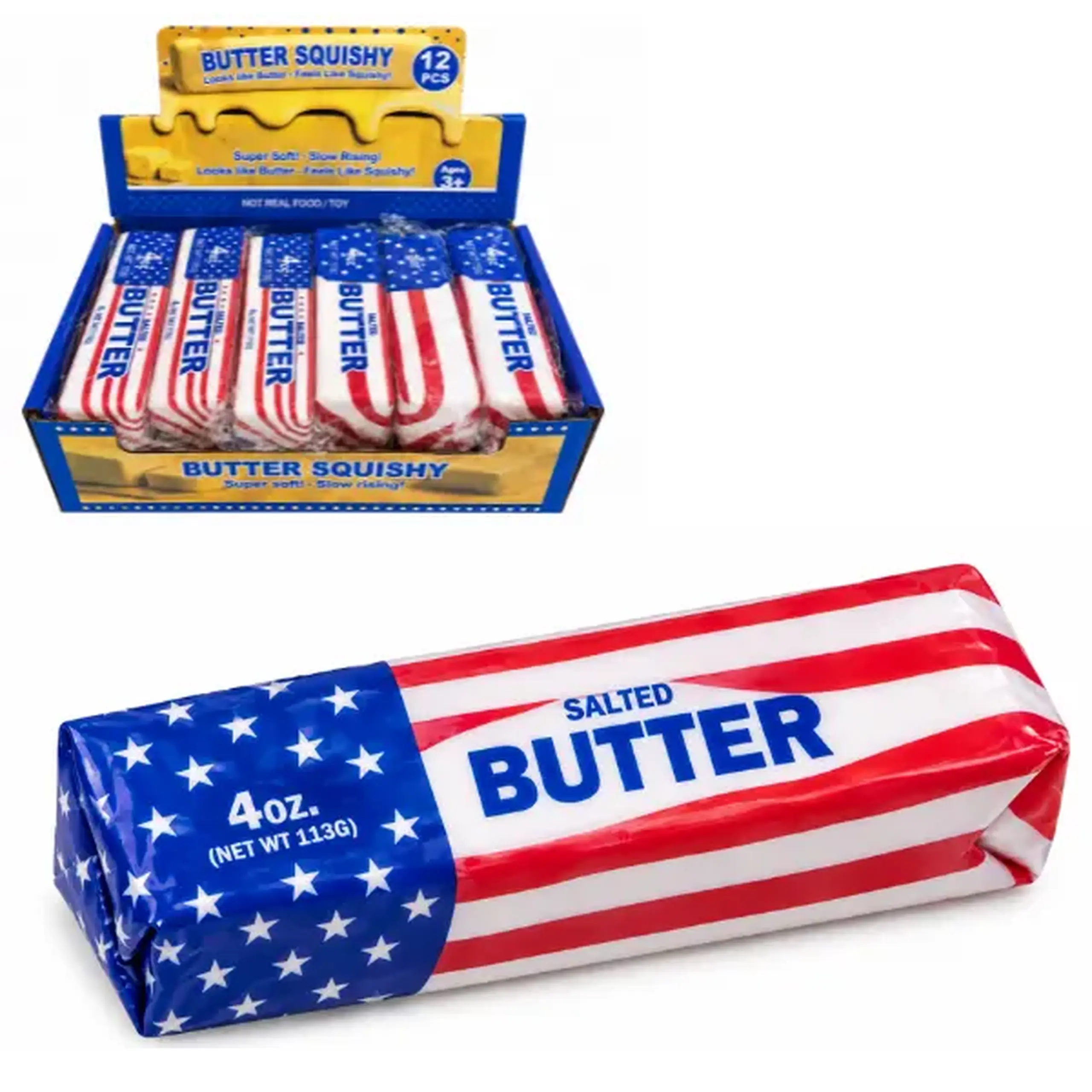 Jucărie antistres "Butter USA", cu aromă de patiserie dulce, 14 cm