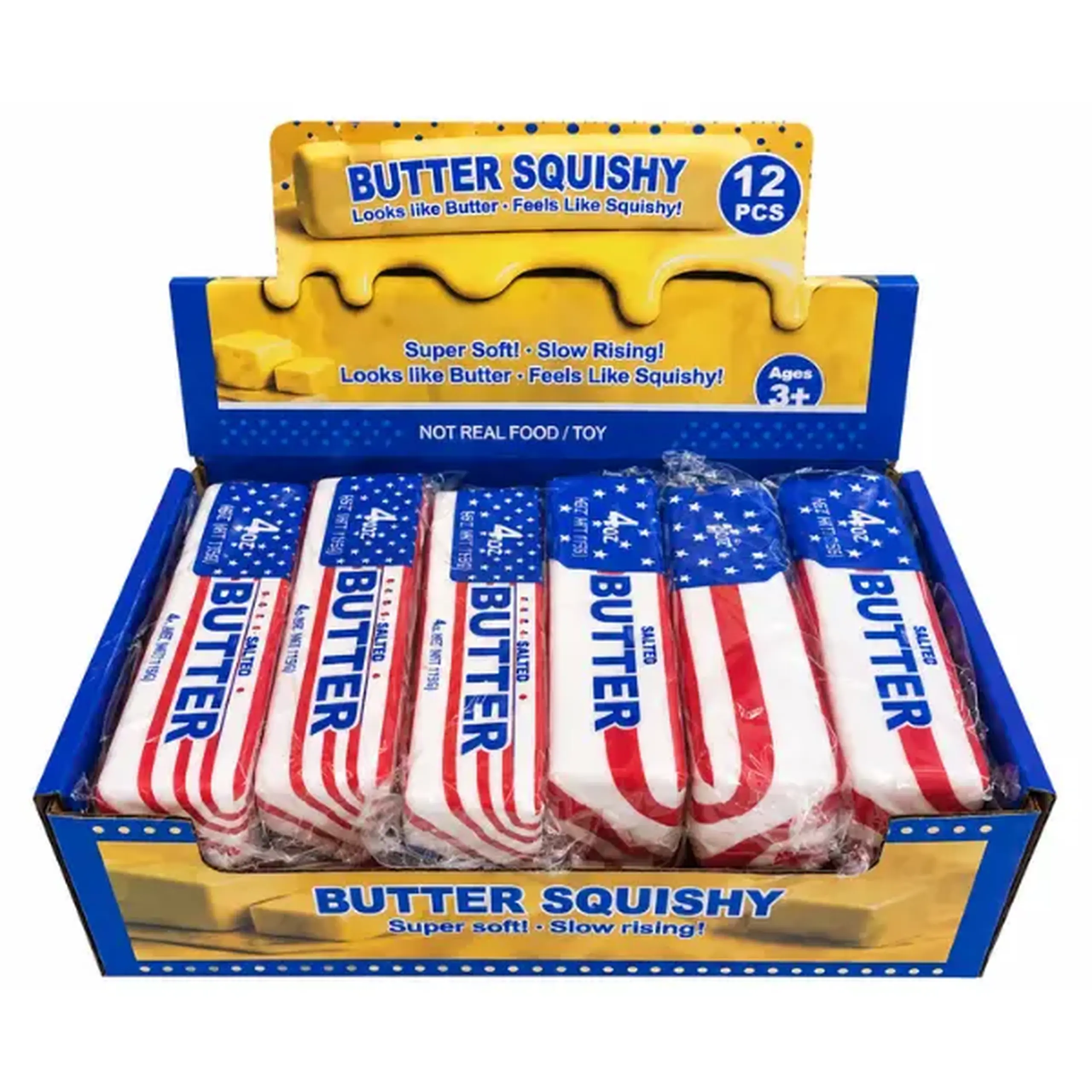 Jucărie antistres "Butter USA", cu aromă de patiserie dulce, 14 cm