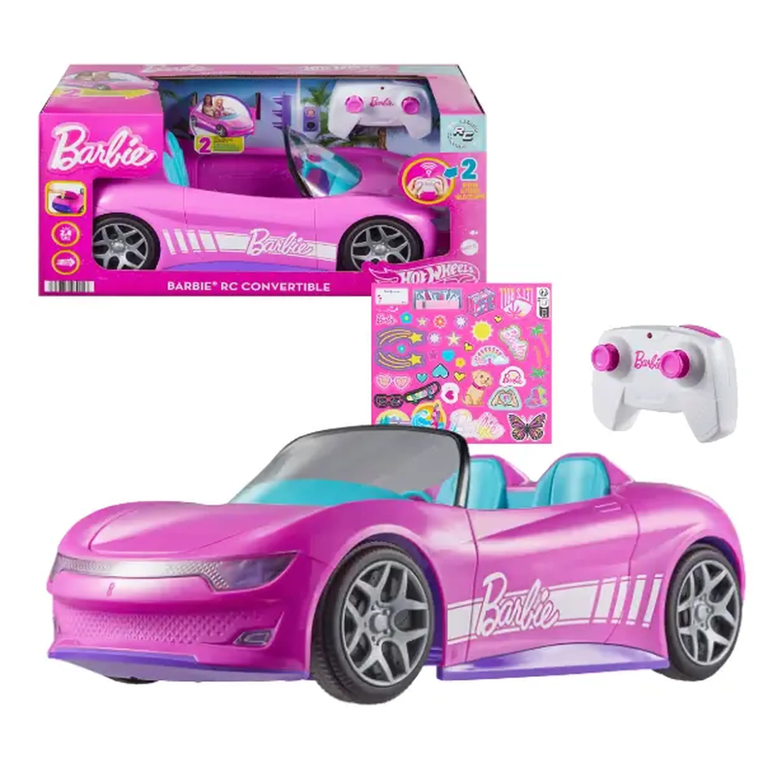 Hot Wheels Cabriolet Barbie cu telecomandă
