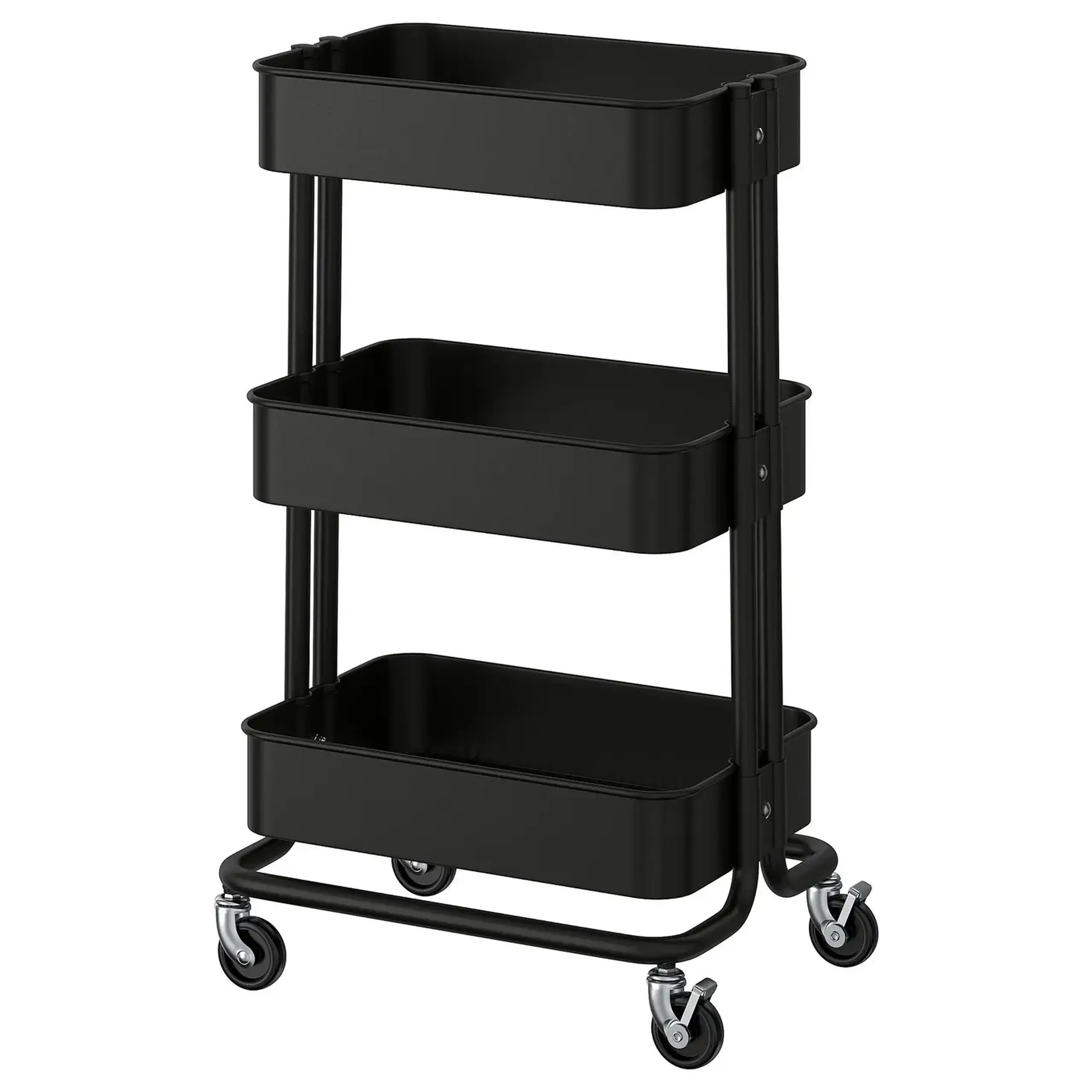 IKEA RÅSKOG Carucior, negru, 35x45x77 cm