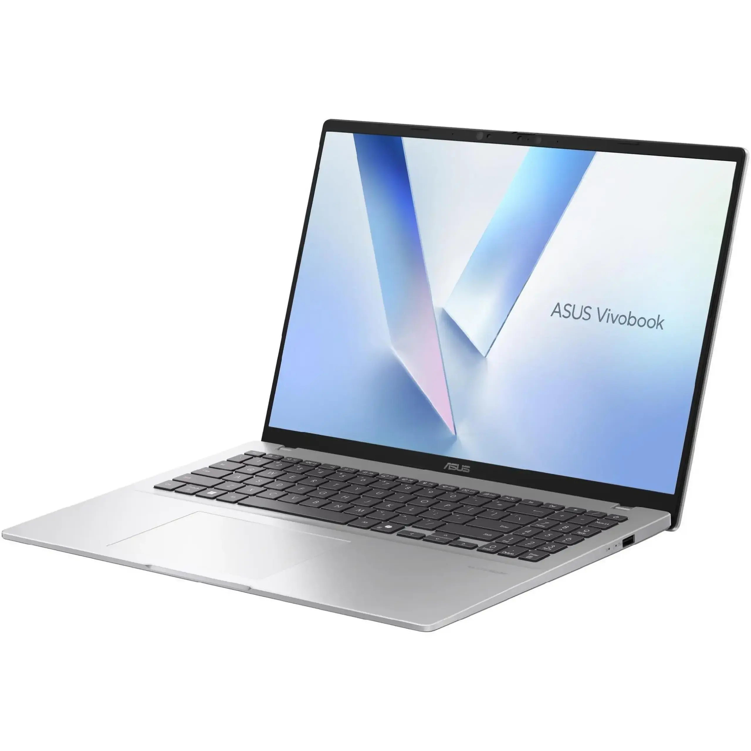 Laptop ASUS Vivobook 16 X1607QA cu procesor Snapdragon X X1 26 100 pana la 2.97GHz, 16'', WUXGA, IPS, 16GB LPDDR5X RAM, 1TB SSD, Qualcomm Adreno GPU, Windows 11 Home, Cool Silver