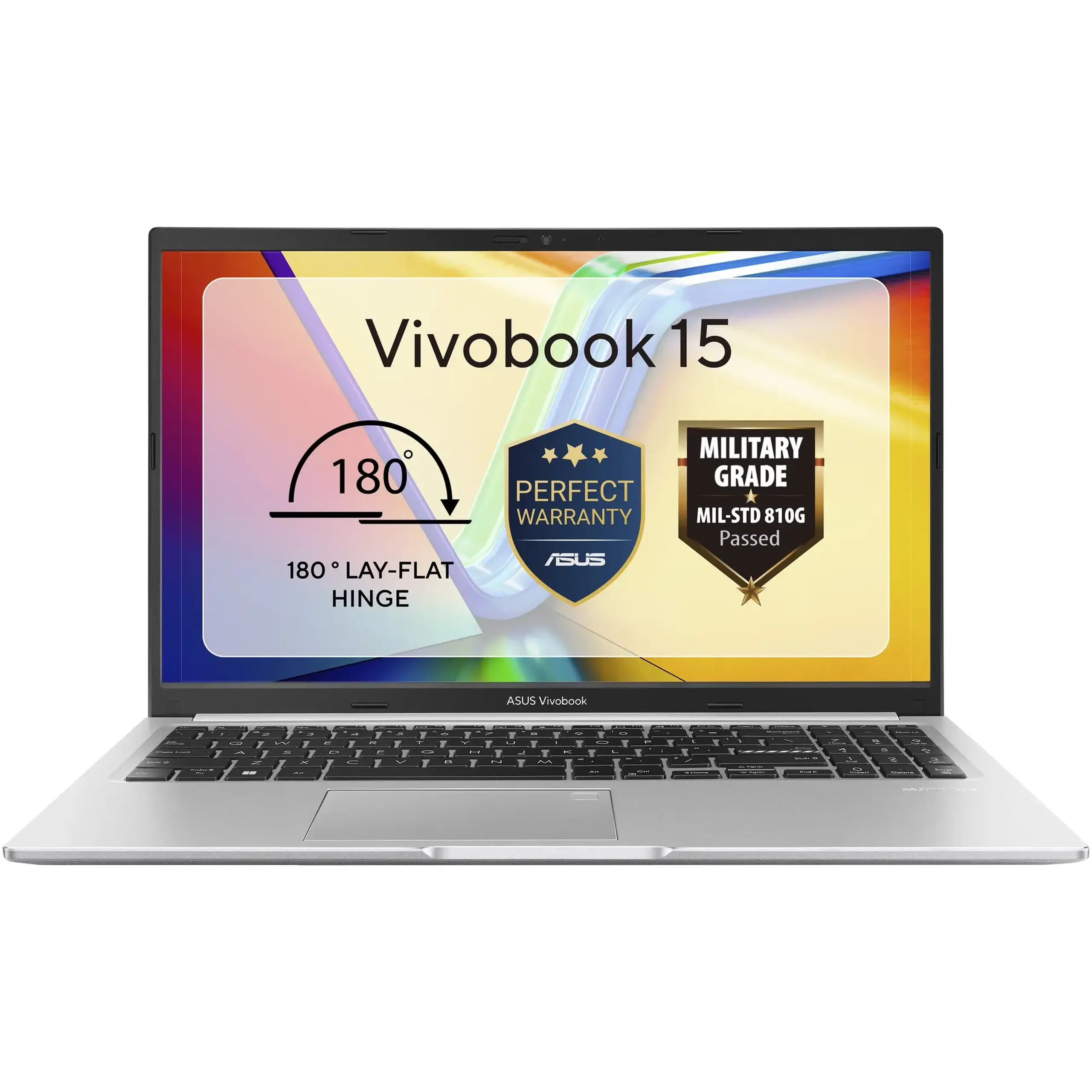 Laptop ASUS Vivobook 15 M1502NAQ cu procesor AMD Ryzen™ 5 150 pana la 4.55 GHz, 15.6'', Full HD, IPS, 16GB RAM, 512GB SSD, AMD Radeon™ Graphics, Cool Silver